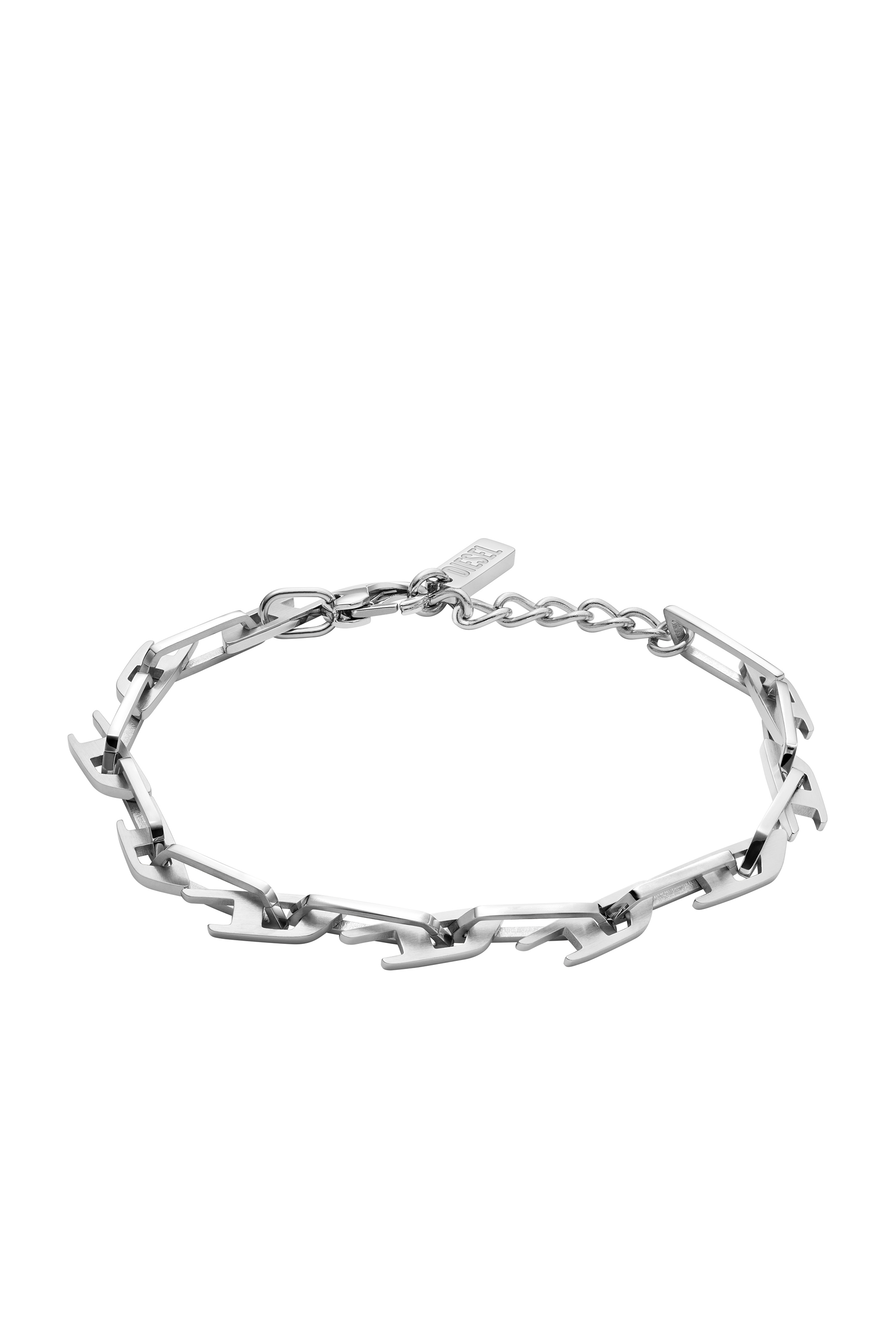 Diesel - DX1536040, Unisex's Stainless Steel Interlocking D Logo Chain Bracelet in シルバー - 1