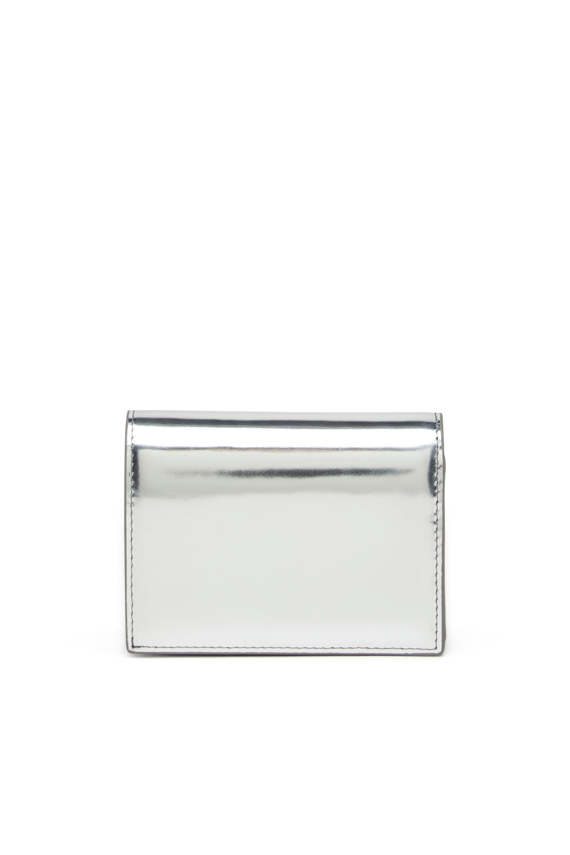 Diesel - 1DR BI FOLD III, Female's Bi-fold wallet in mirror leather in シルバー - 2