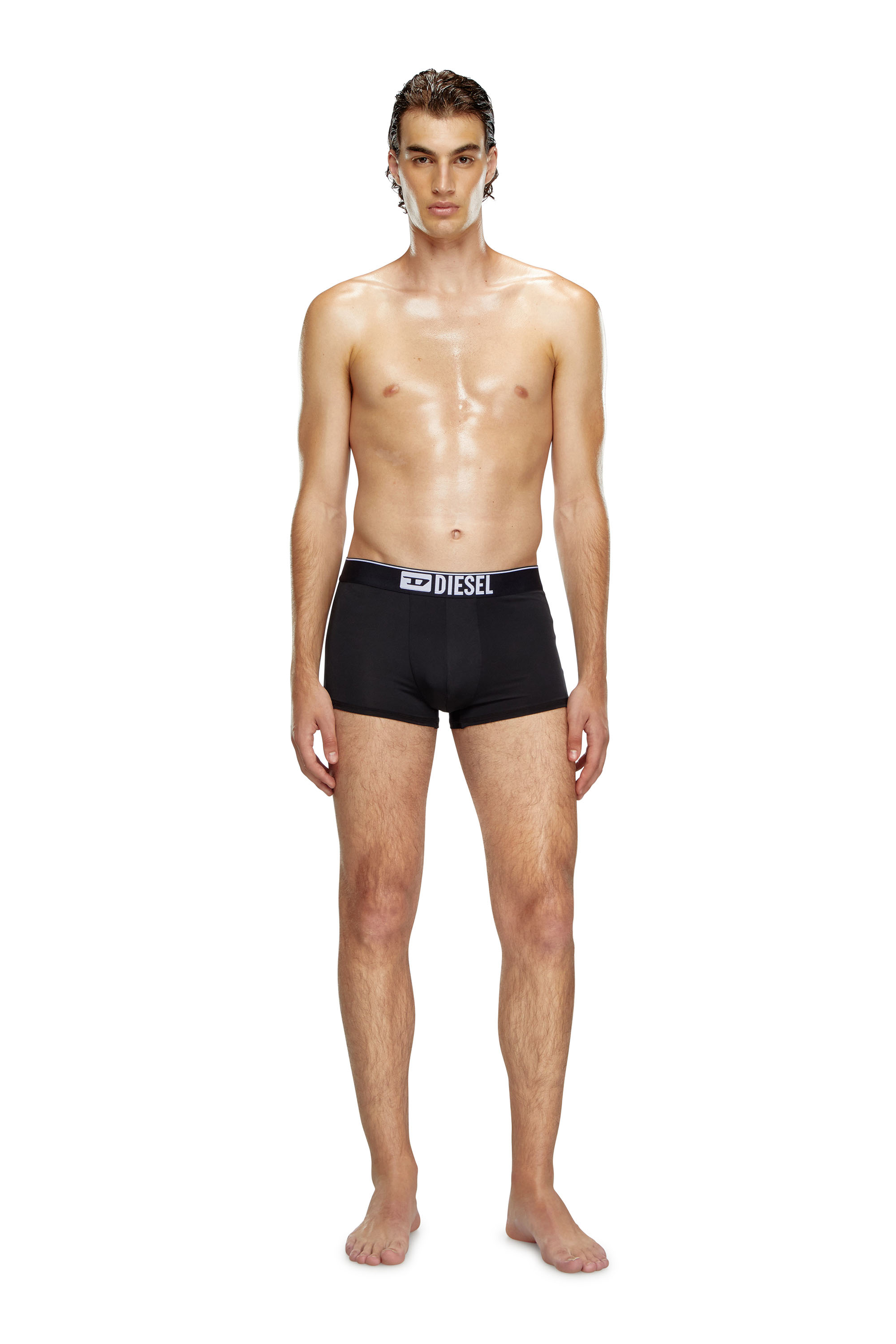 Diesel - UMBX-DAMIEN-CUT, Male's Microfibre boxer briefs with logo waist in ブラック - 2