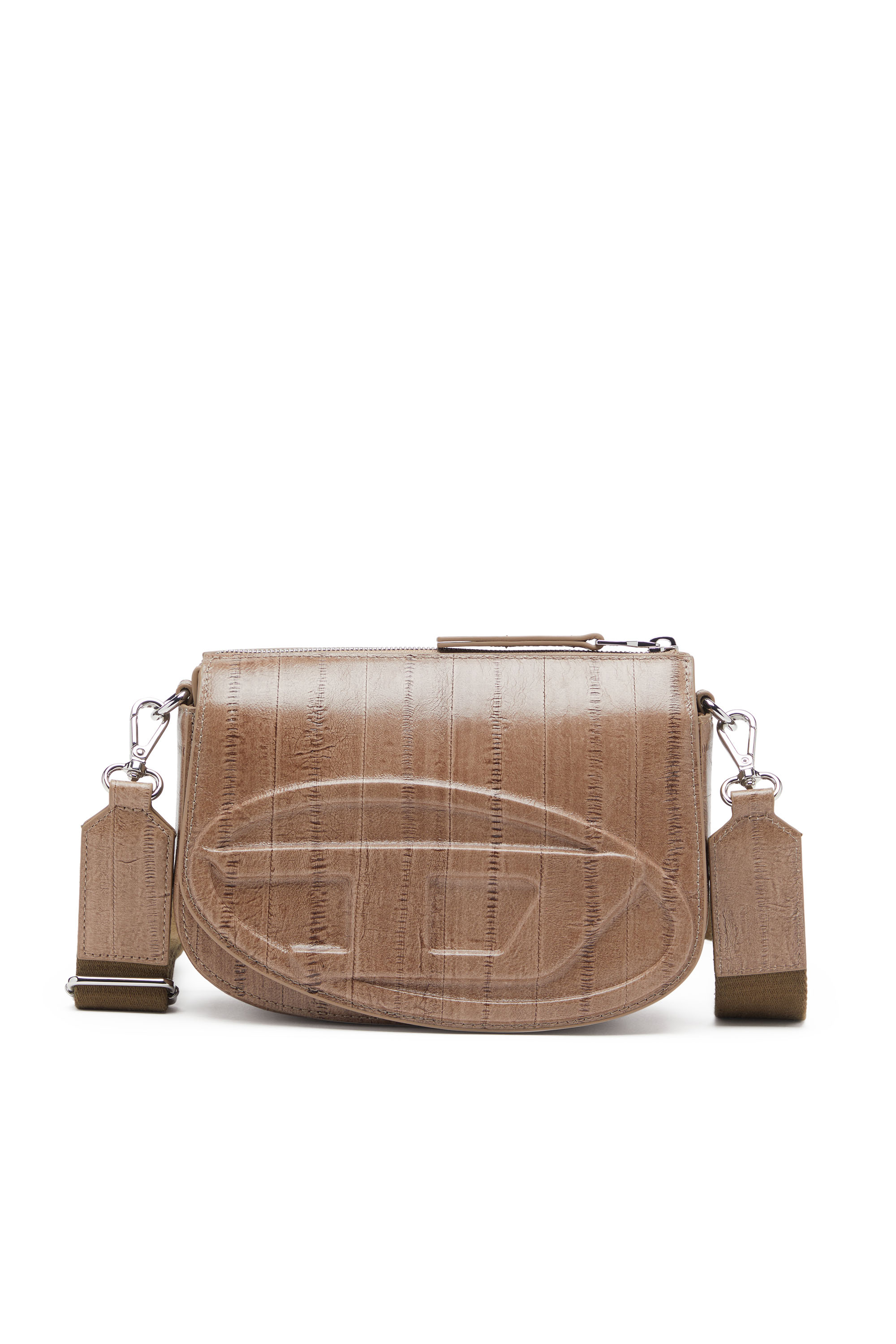 Diesel - 1DR CAMERA BAG, Male's 1DR-Camera bag in eel-effect leather in ライトブラウン - 1