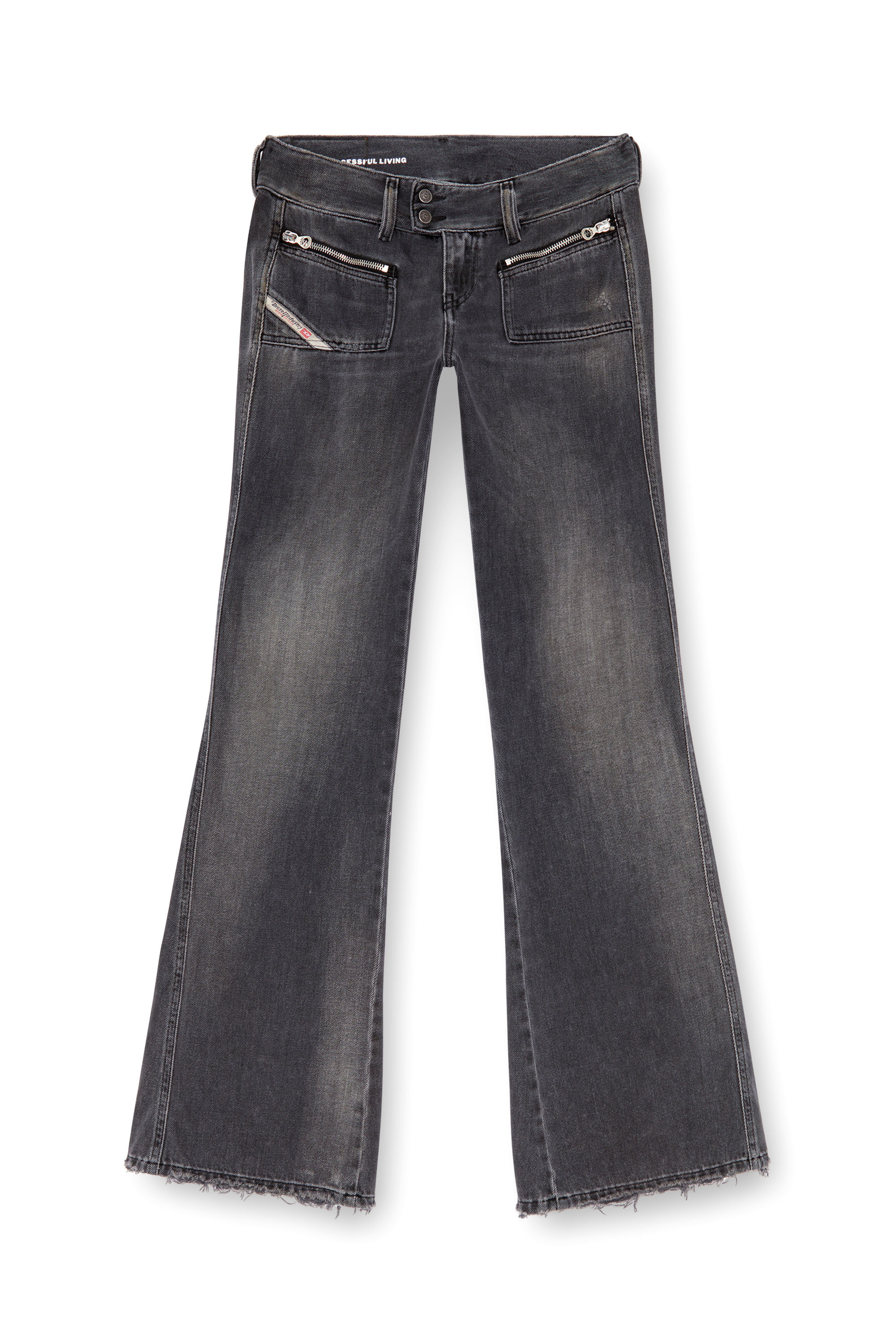 Diesel - Female Bootcut and Flare Jeans D-Hush 09K14, ブラック/ダークグレー - Image 5