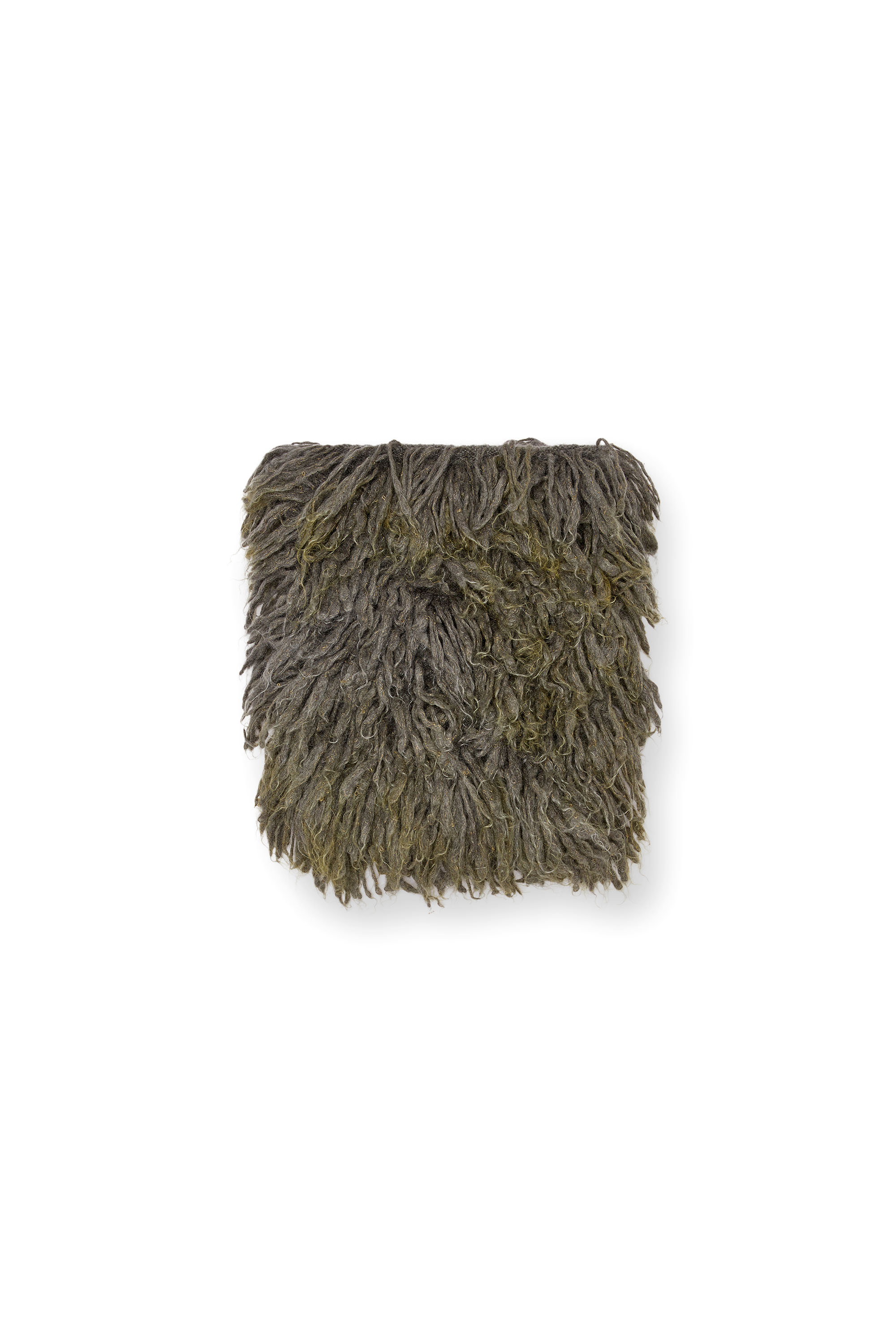 Diesel - K-WALT, Unisex's Shaggy snood in long-thread mohair blend in ダークグリーン - 1