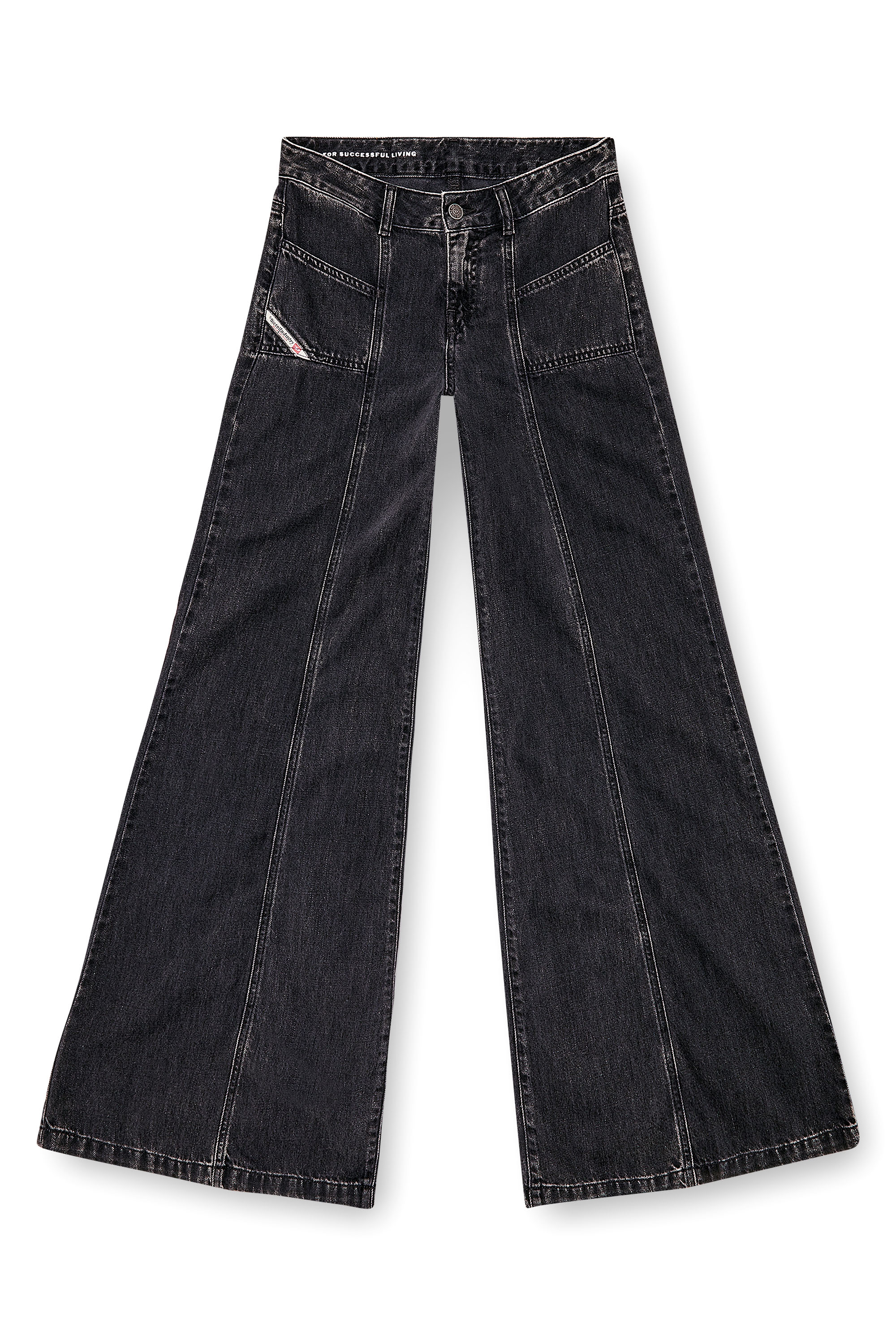 Diesel - Female's Flare Jeans D-Akii 068HN, ブラック/ダークグレー - 3