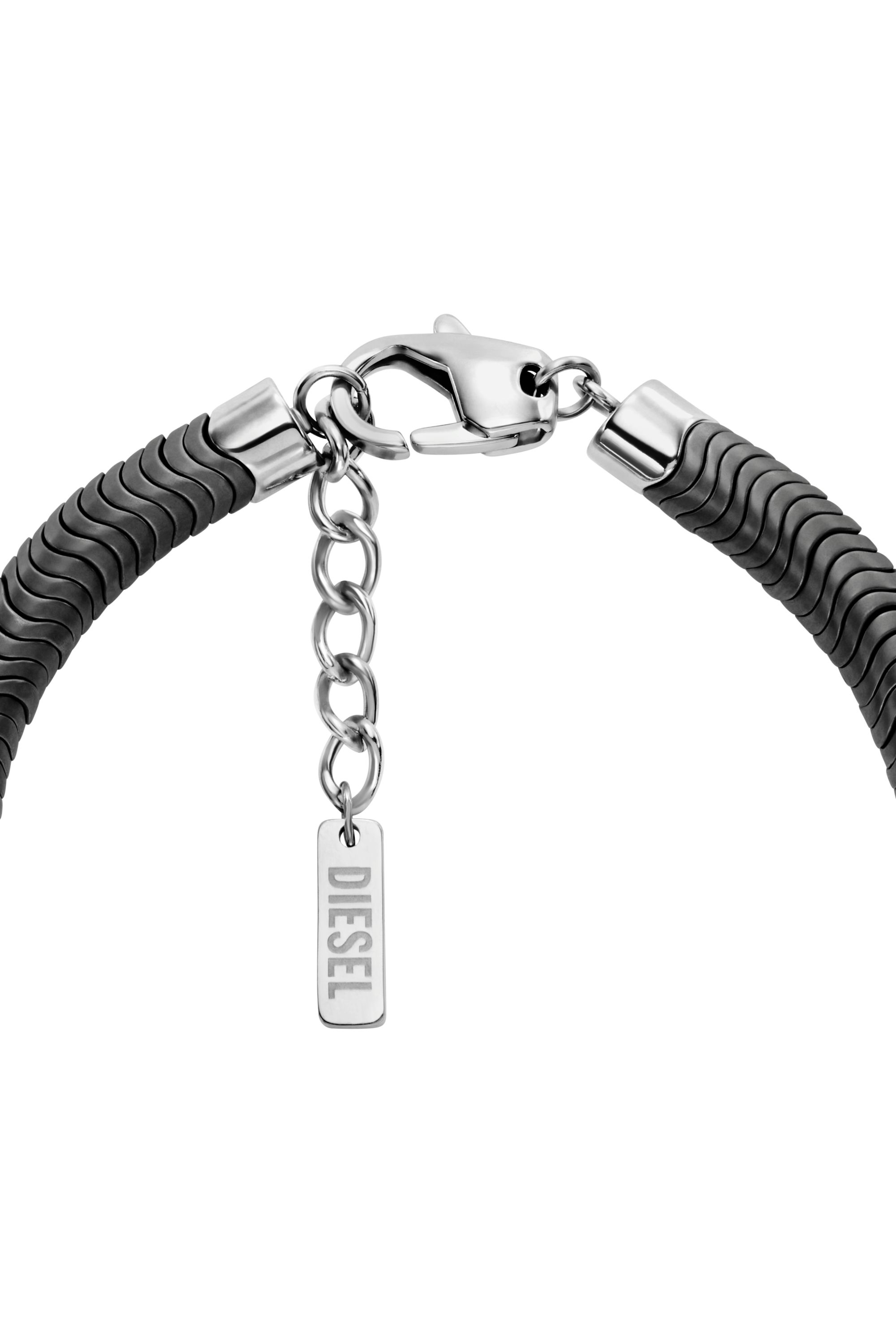 Diesel - DX1573931 JEWEL, Unisex's Hematite Beaded Bracelet in シルバー/ブラック - 2