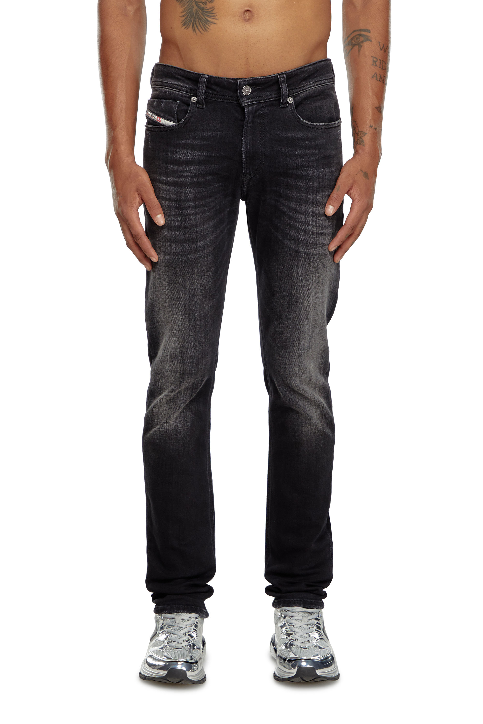 Diesel - Male's Skinny Jeans 1979 Sleenker 09K11, ブラック/ダークグレー - 1