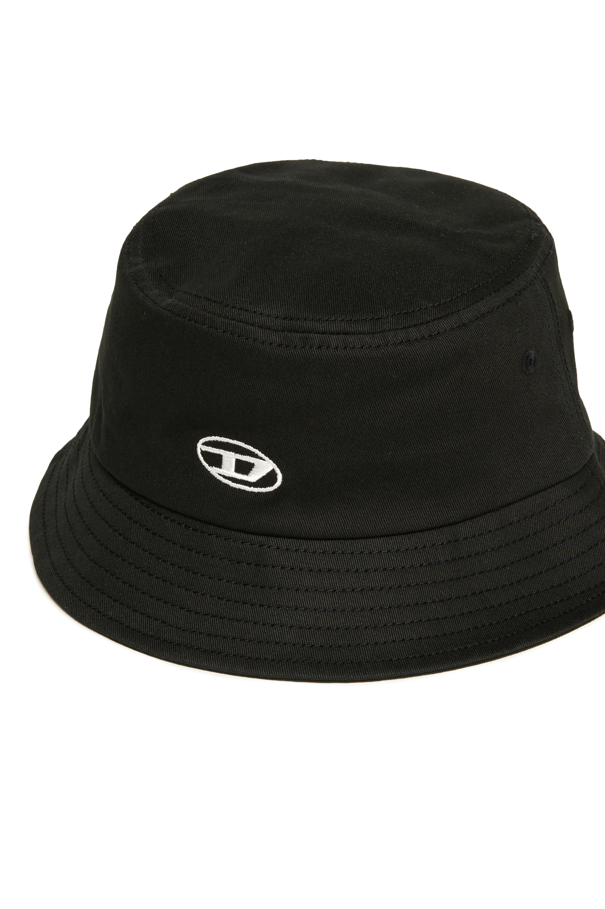 Diesel - FIRCUS, Unisex's Bucket hat with Oval D embroidery in ブラック - 3