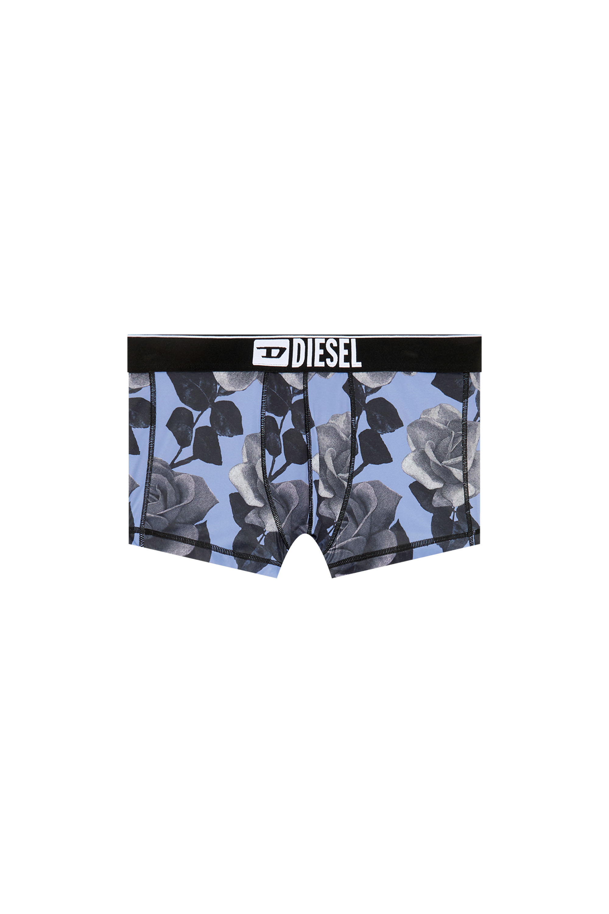 Diesel - UMBX-DAMIEN, Male's Boxer briefs with rose print in ブルー/グレー - 4