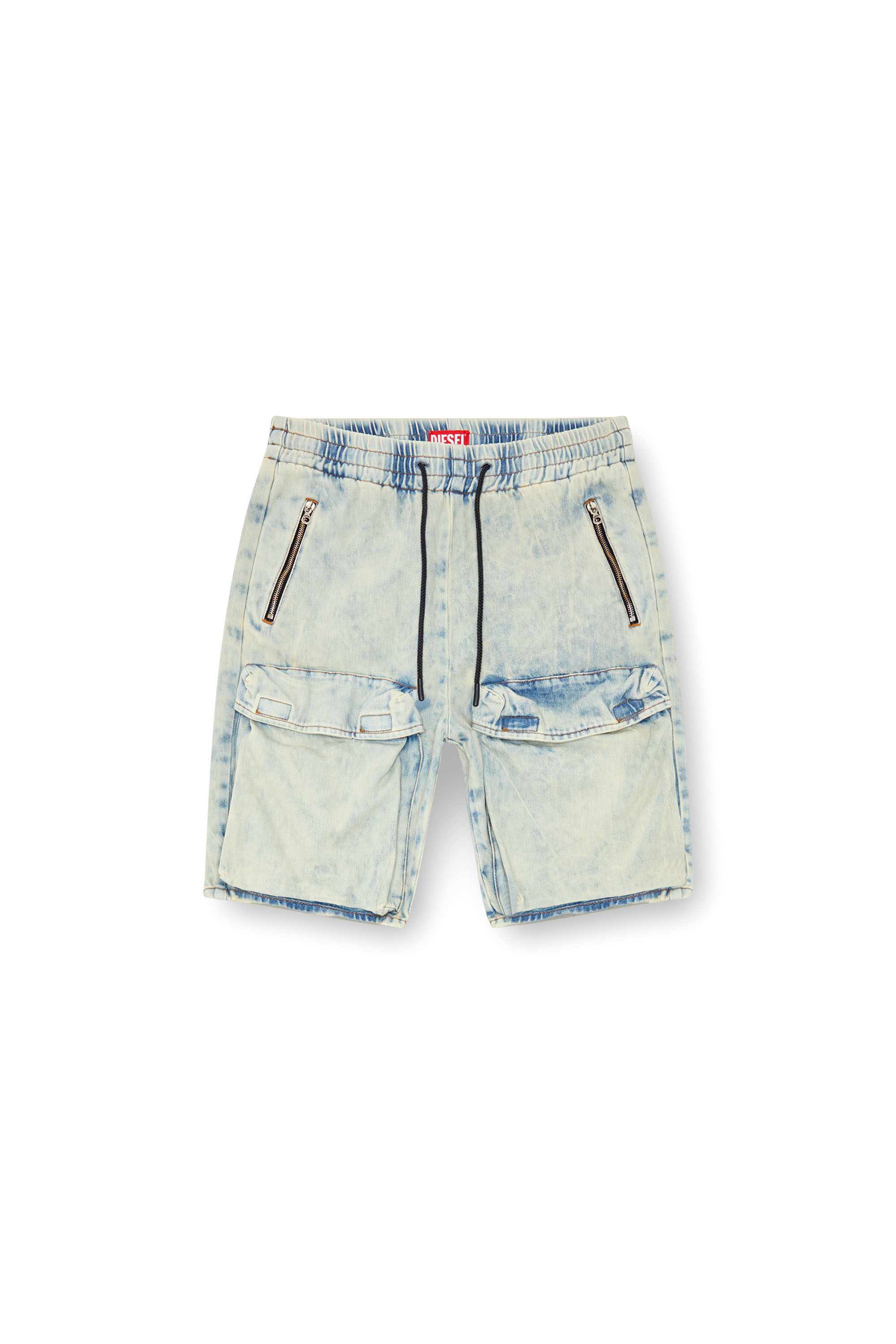 Diesel - D-RIDE-S, Female's Denim cargo shorts in ライトブルー - 3