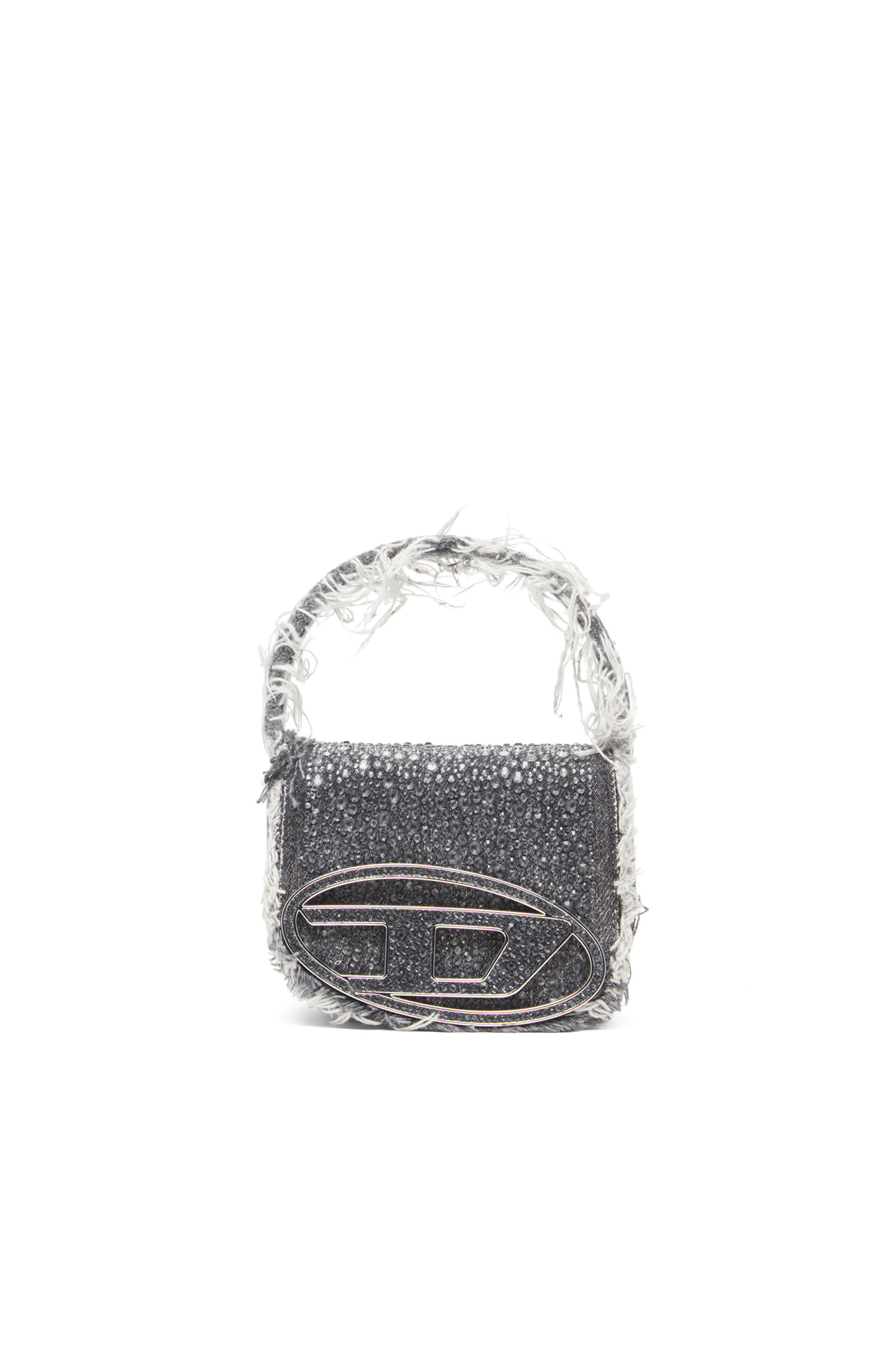 Diesel - 1DR XS, Female's 1DR XS-Iconic mini bag in denim and crystals in ブラック - 1