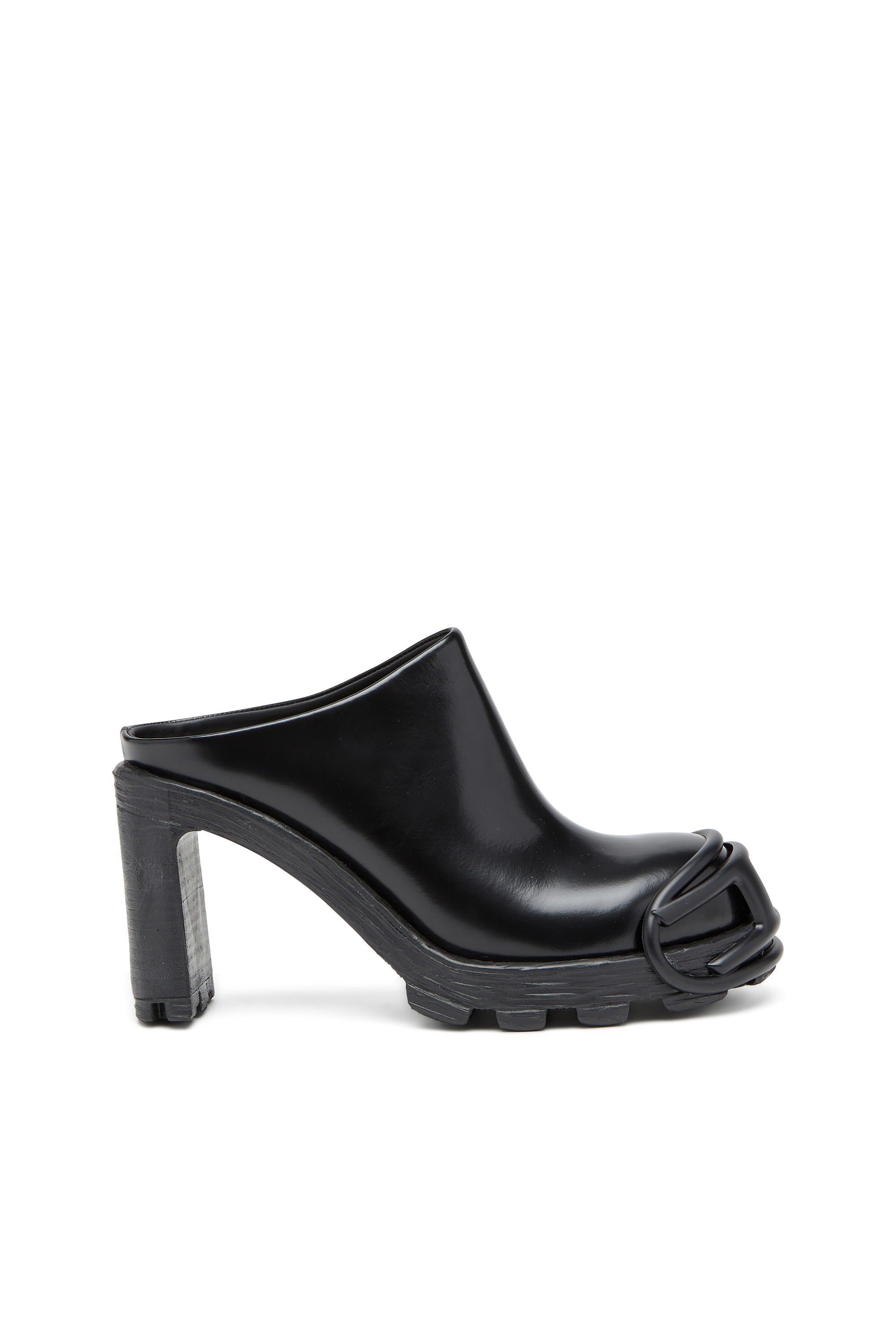 Diesel - D-HAMMER ML D W, Female D-Hammer-High-heel mules with Oval D plaque in ブラック - Image 1