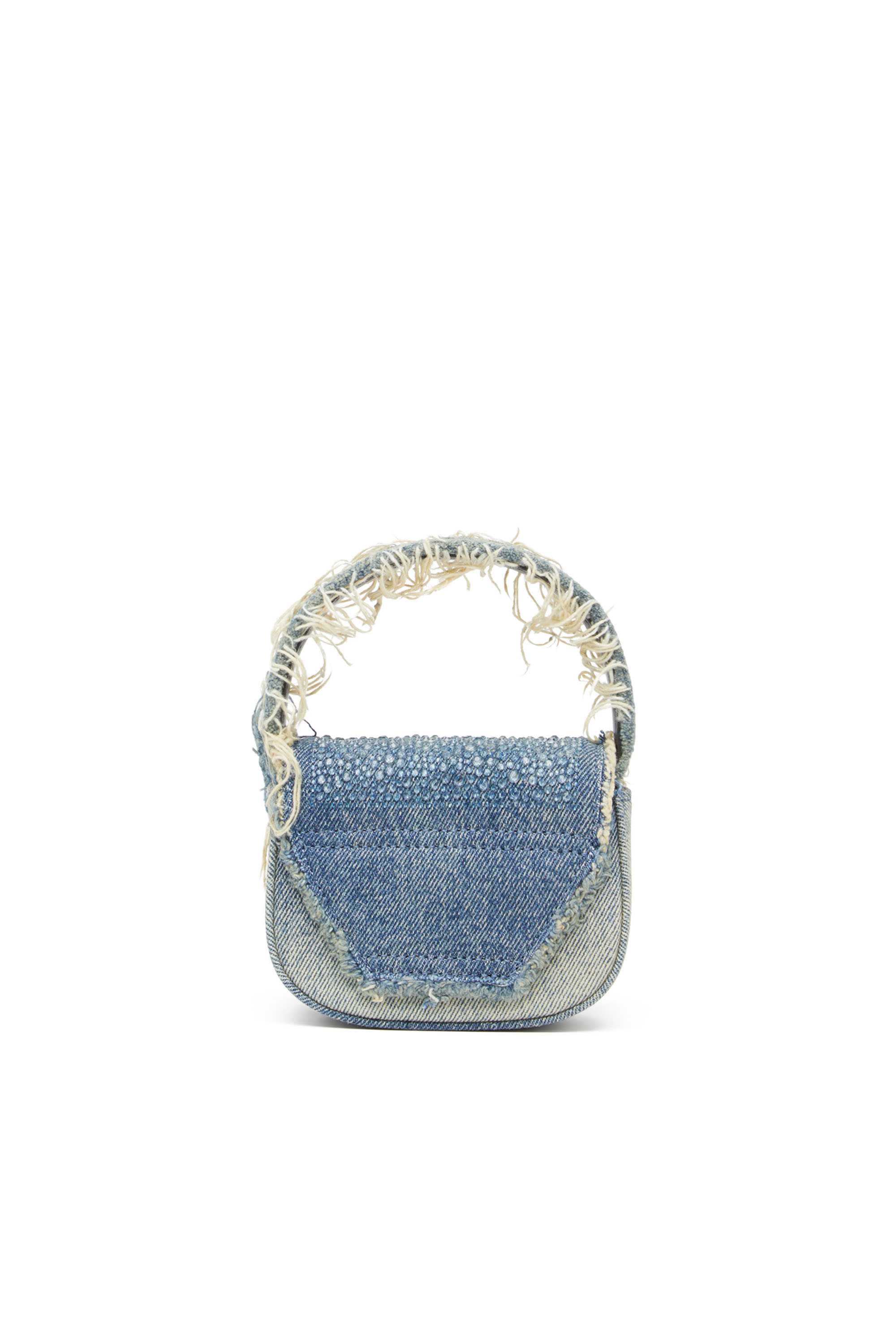 Diesel - 1DR XS, Female 1DR XS-Iconic mini bag in denim and crystals in ブルー - Image 2