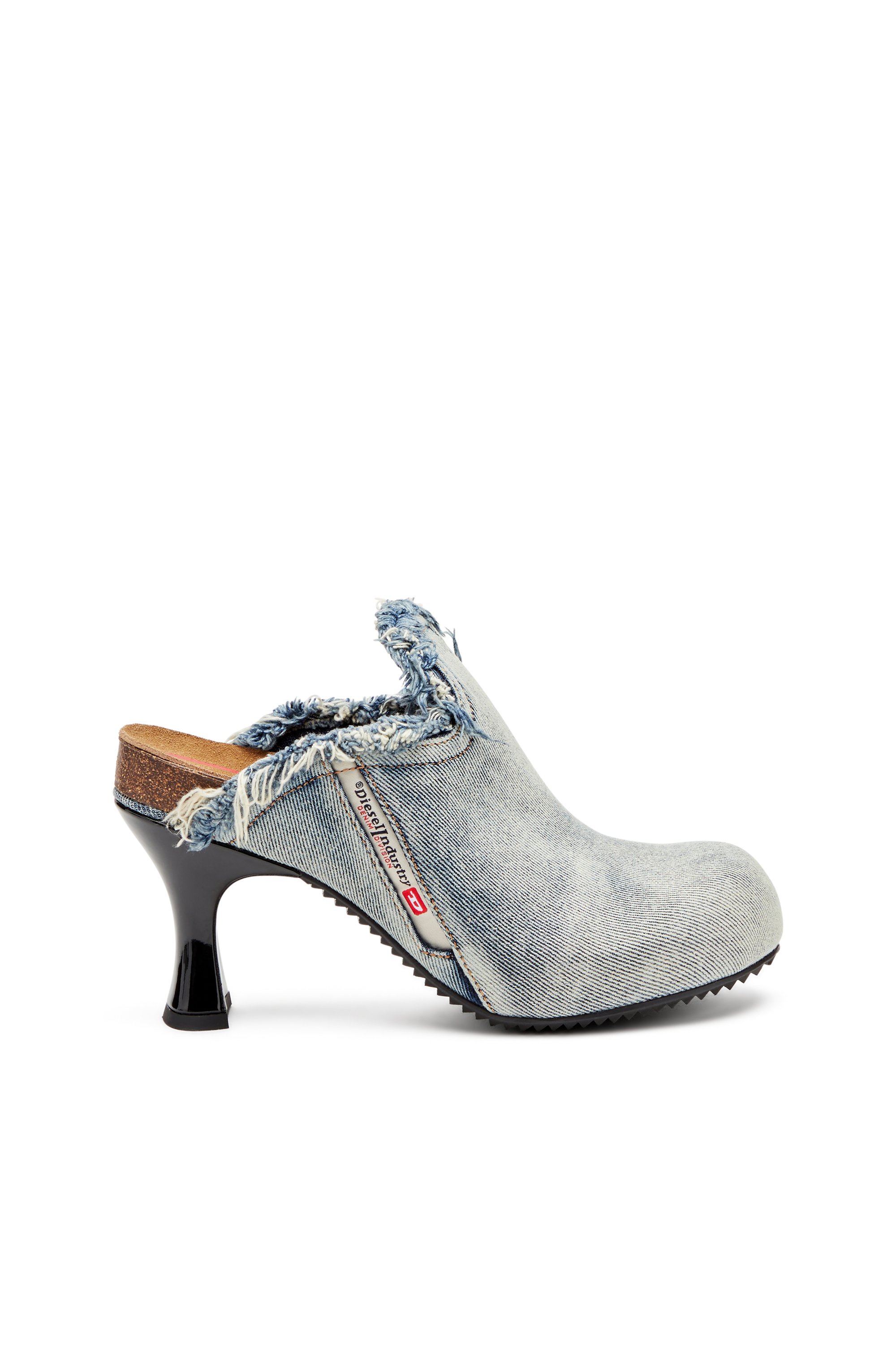 Diesel - D-WOODSTOCK ML W, Female's D-Woodstock-Frayed denim mules in ライトブルー - 1