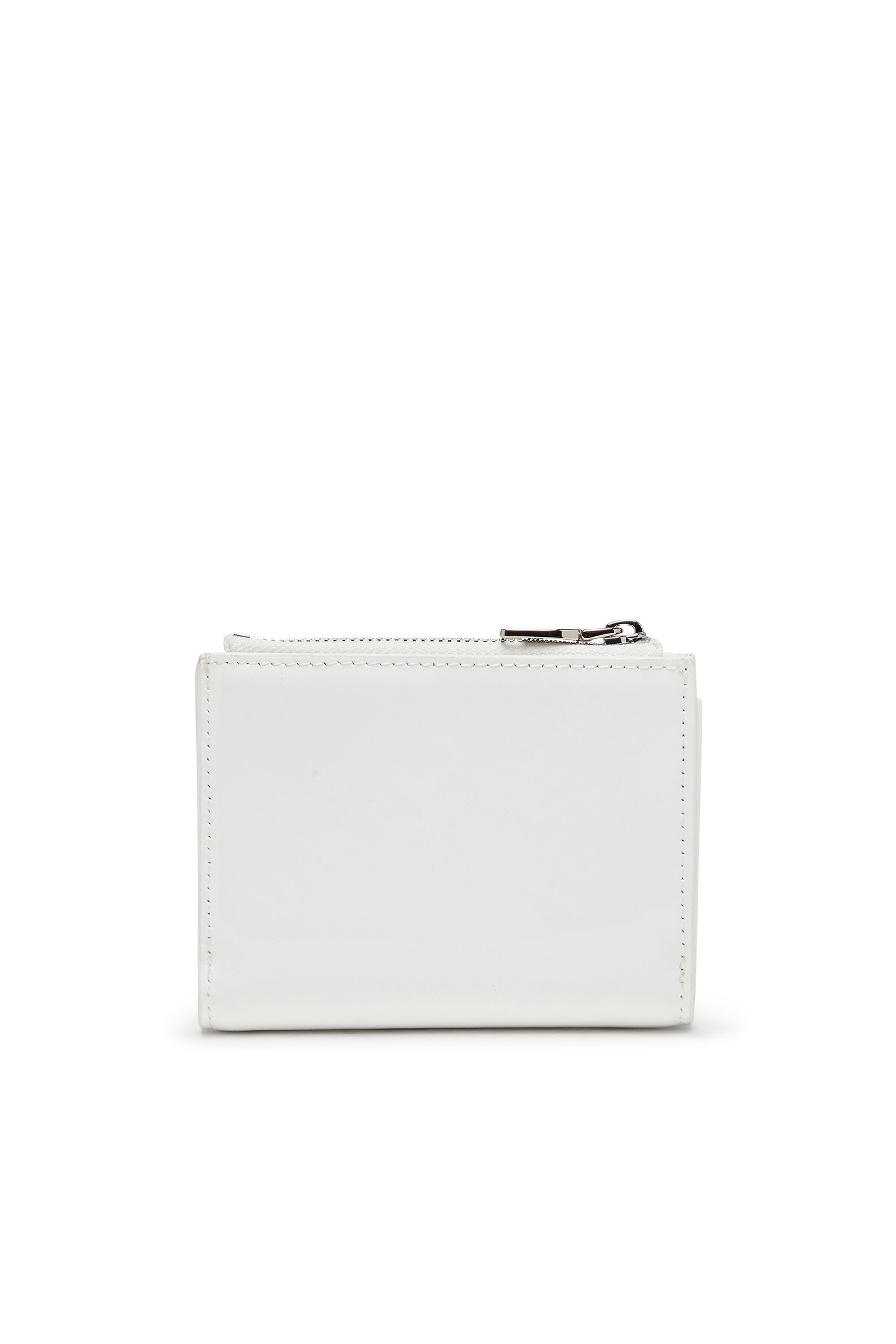 Diesel - PLAY BI-FOLD ZIP II, Female Small wallet in glossy leather in ホワイト - Image 2