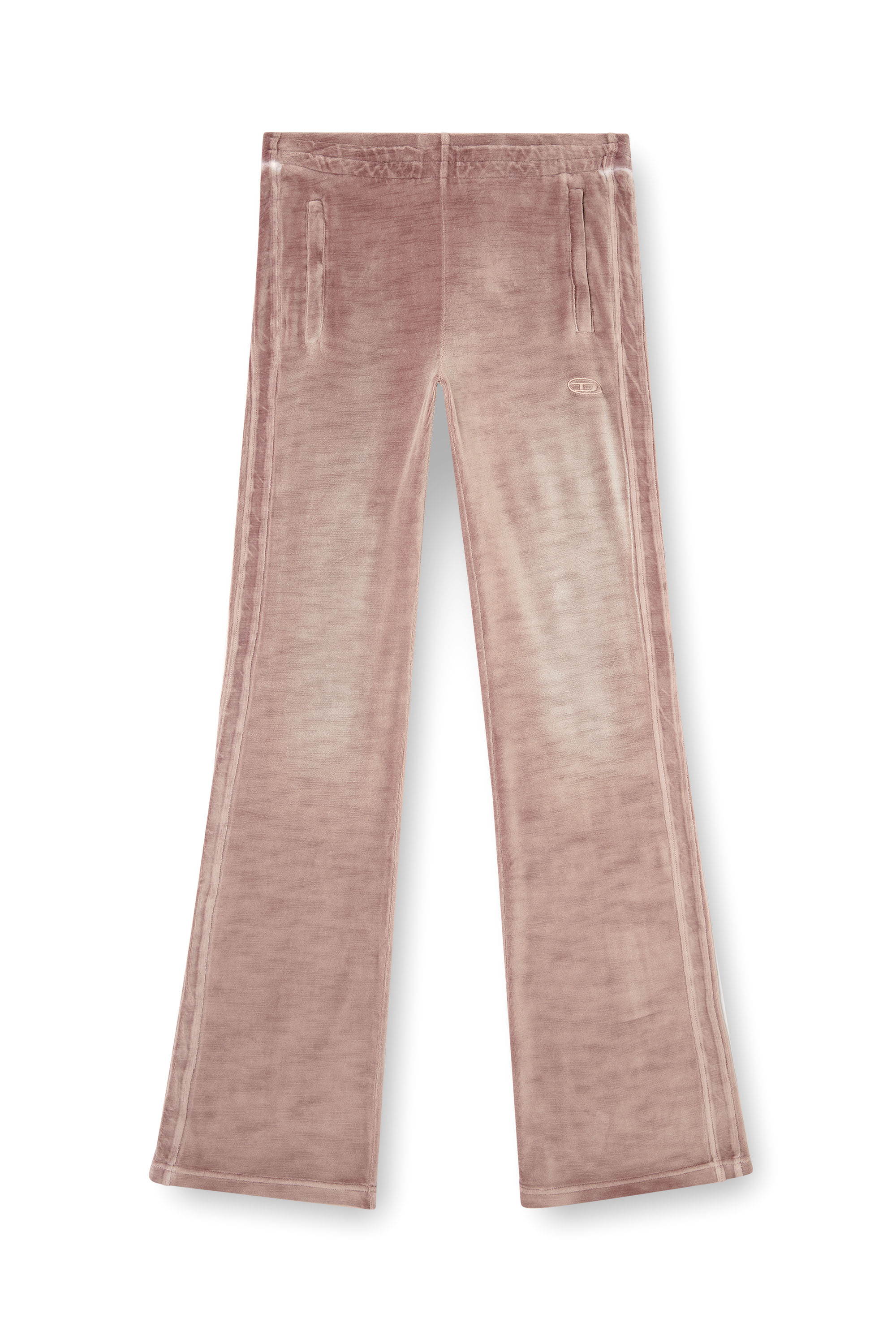 Diesel - P-ELY-Q1, Female's Wide leg sweatpants in ピンク / ホワイト - 3