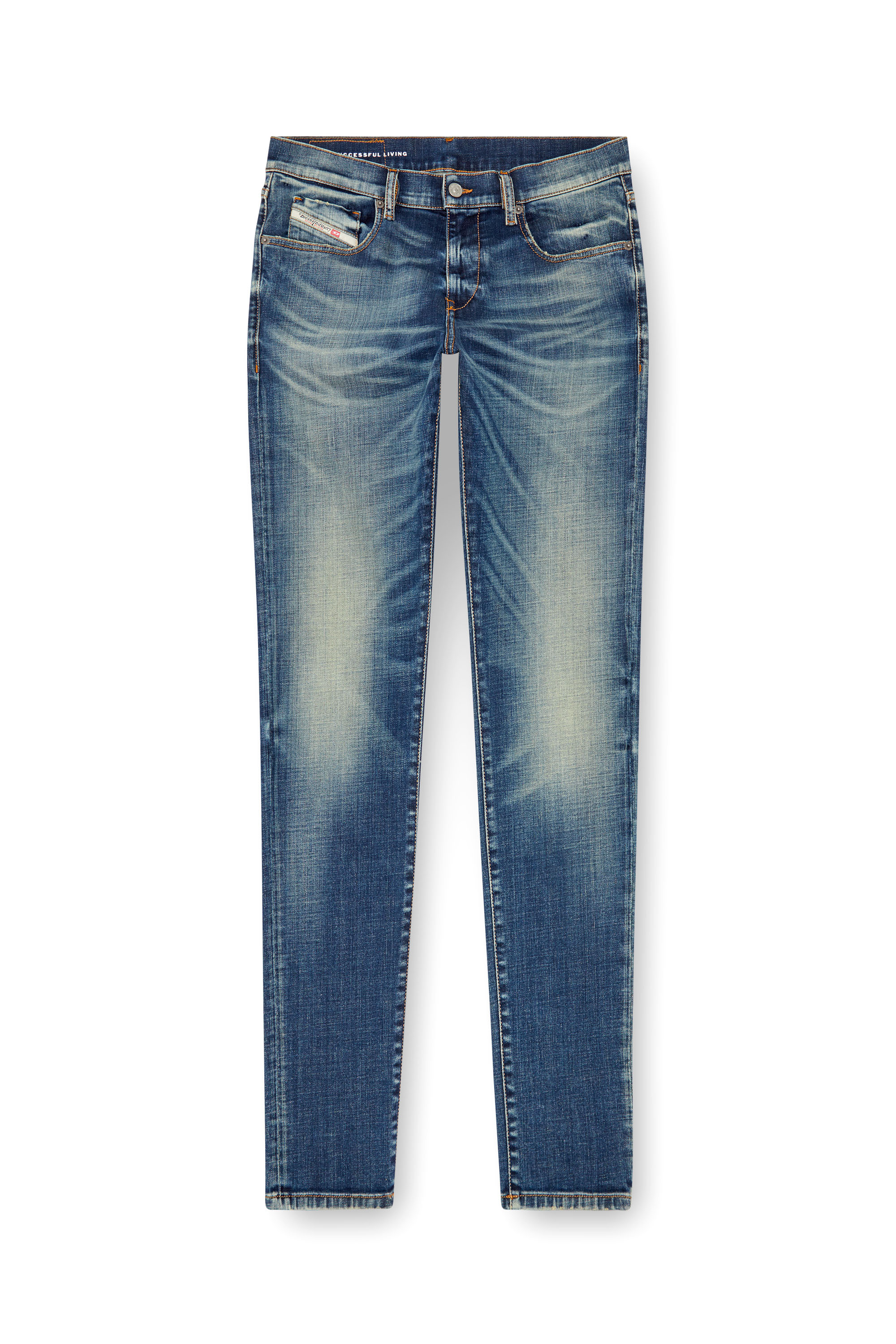 Diesel - Male's Slim Jeans 2019 D-Strukt 09J50, ミディアムブルー - 3