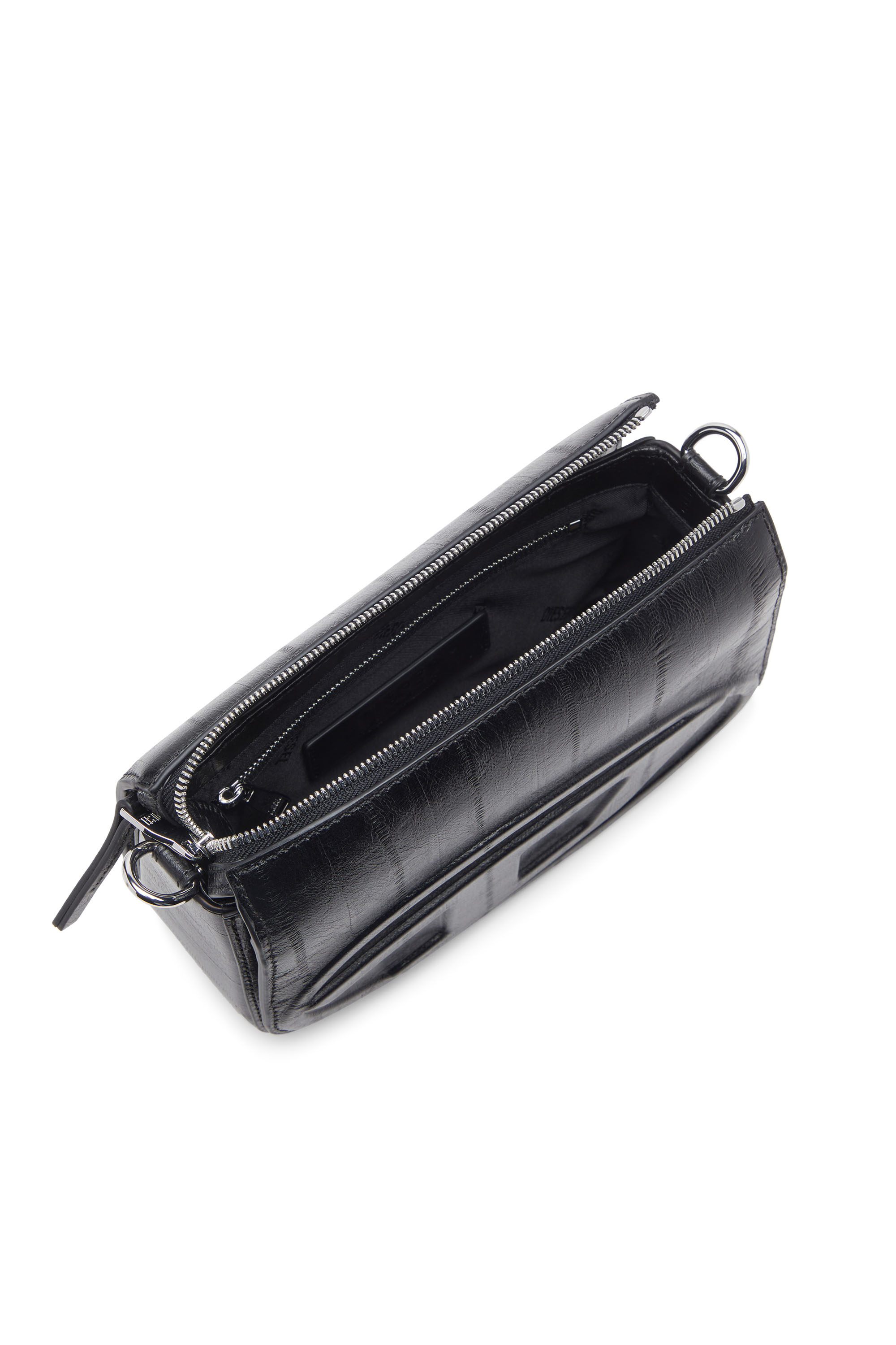 Diesel - 1DR CAMERA BAG, Male's 1DR-Camera bag in eel-effect leather in ブラック - 4