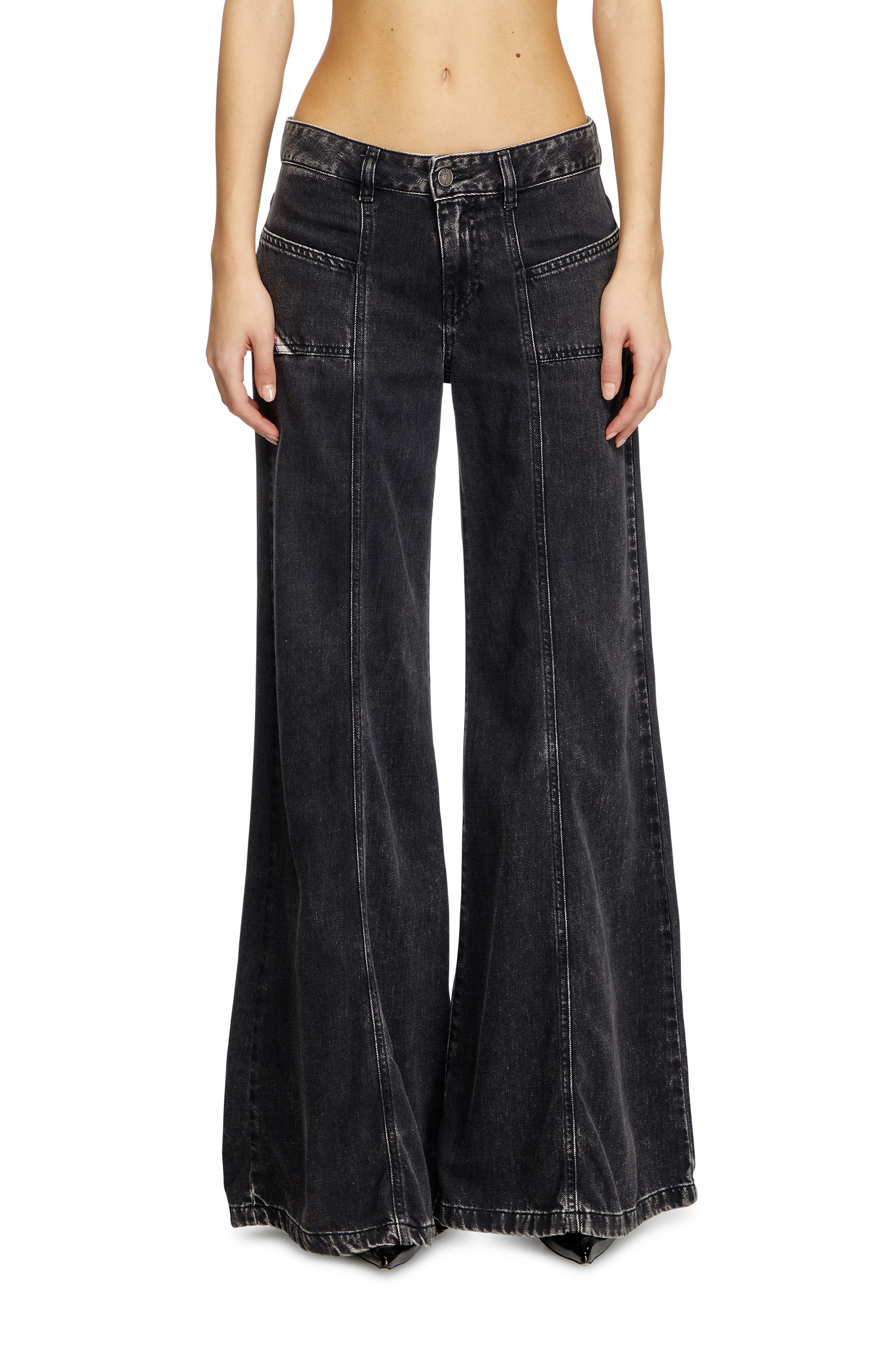 Diesel - Female's Flare Jeans D-Akii 068HN, ブラック/ダークグレー - 1