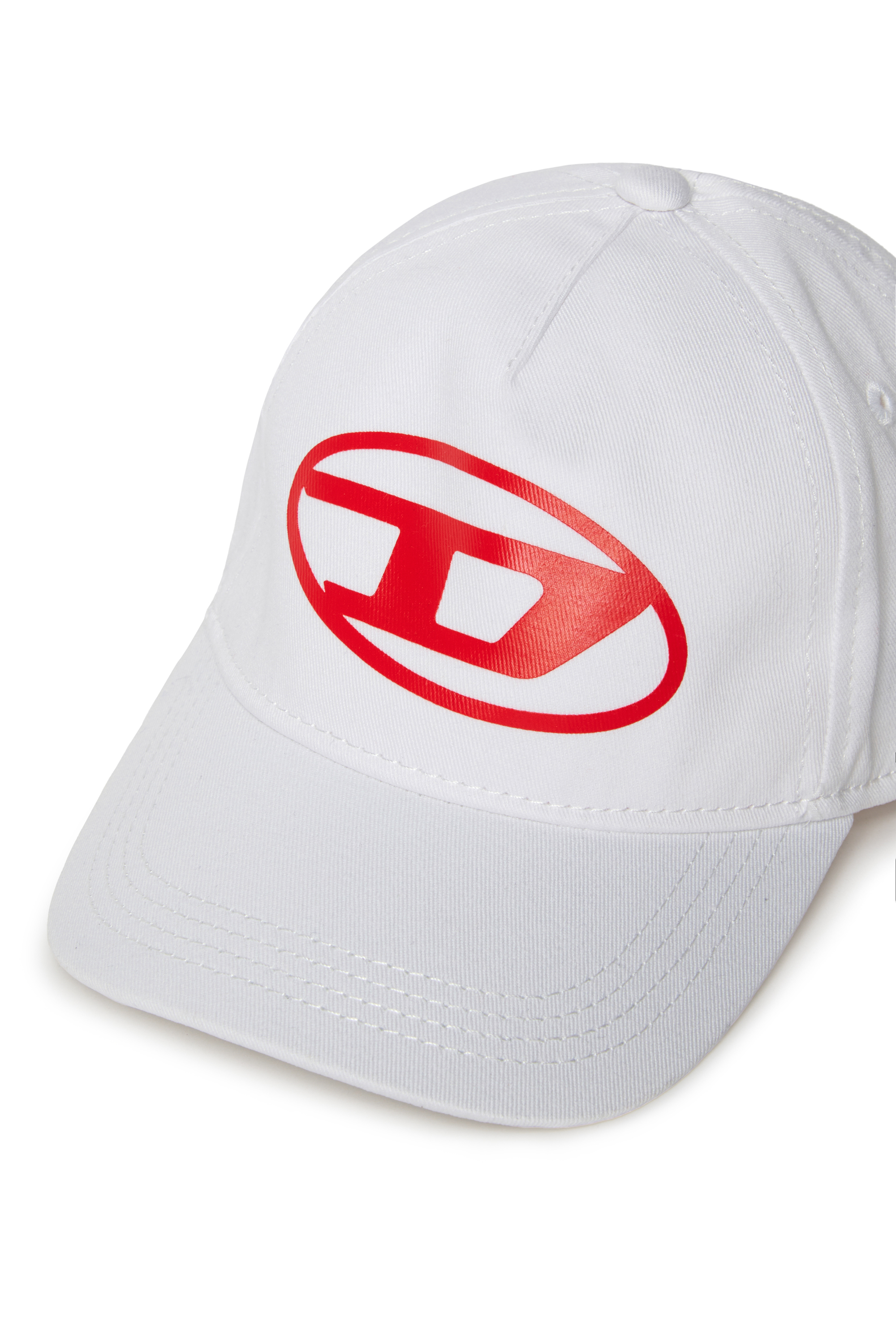 Diesel - FIMBOB, Unisex's Baseball cap with Oval D print in ホワイト - 3