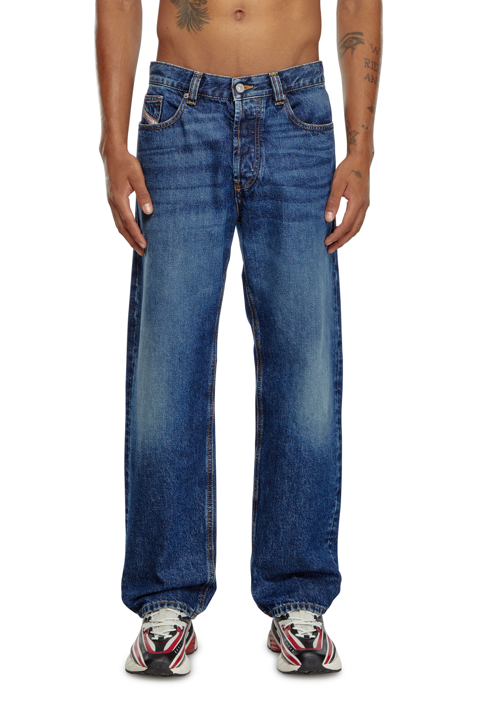 Diesel - Male's Straight Jeans 2010 D-Macs 09I27, ダークブルー - 1