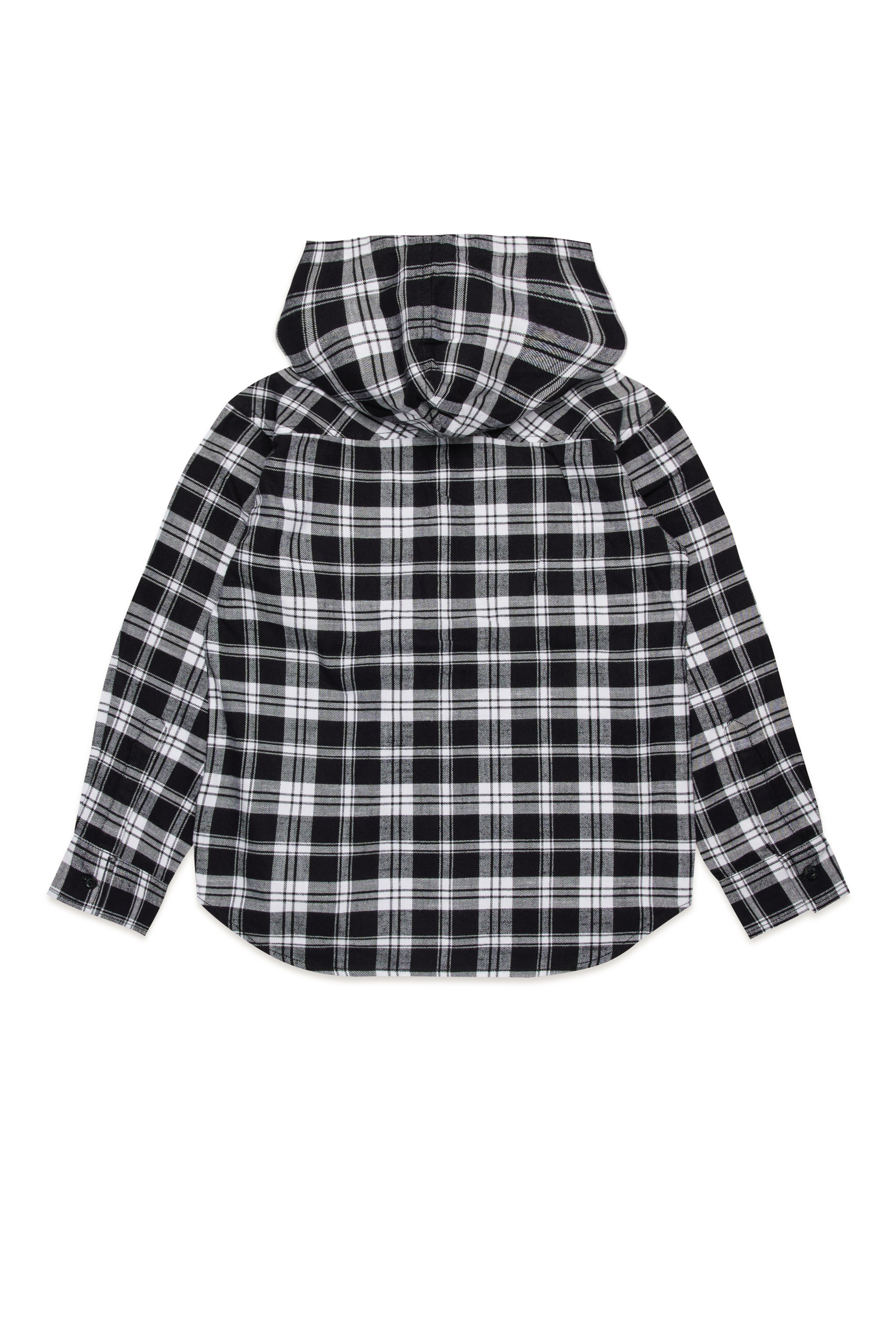 Diesel - CSDEWNYHOOD OVER, Male Hooded shirt in check flannel in マルチカラー - Image 2