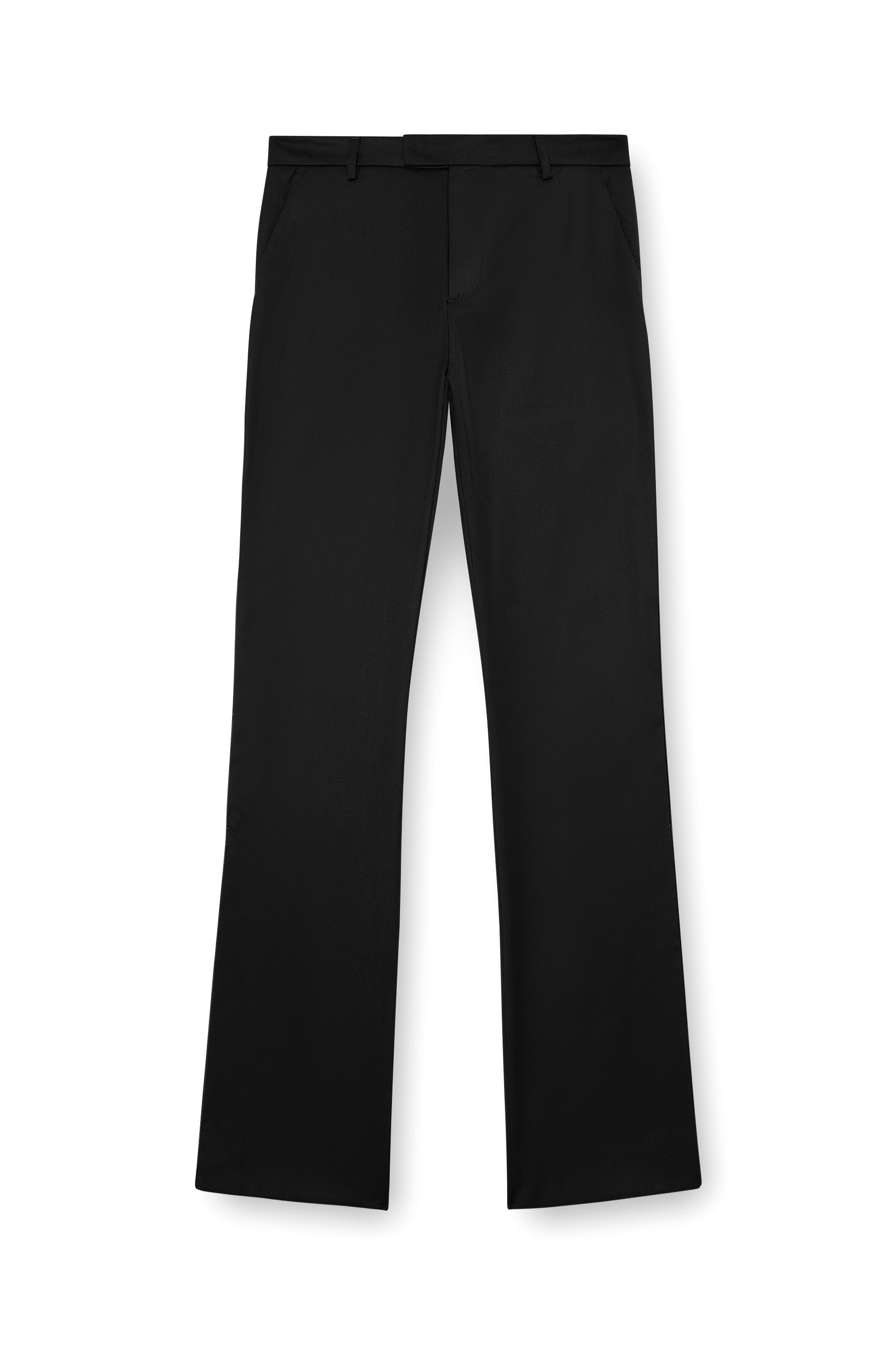 Diesel - P-AMMIR, Male Wool-nylon pants with side slits in ブラック - Image 3