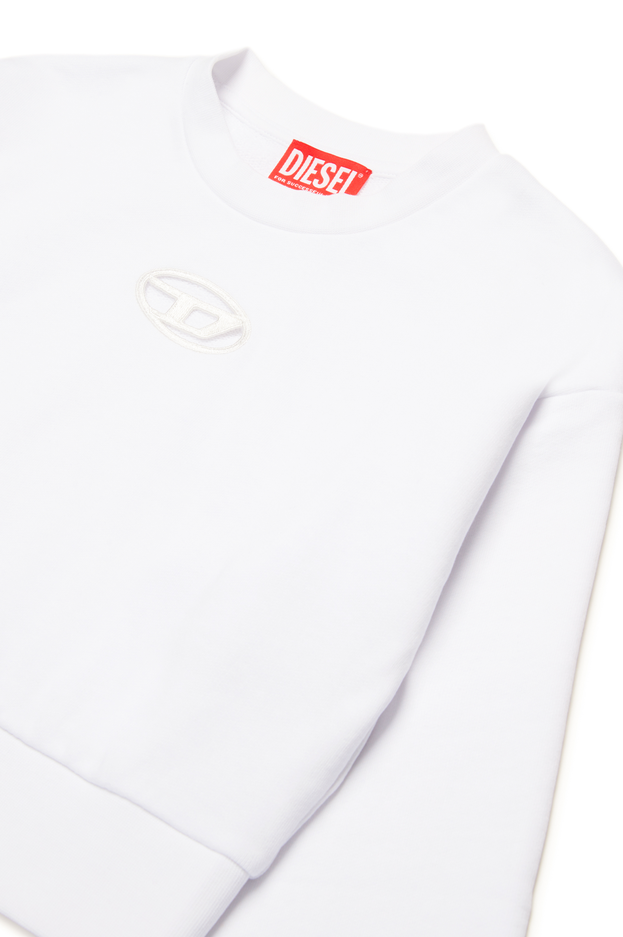 Diesel - STRASLIUM, Female's Sweatshirt with Oval D cutout in ホワイト - 3