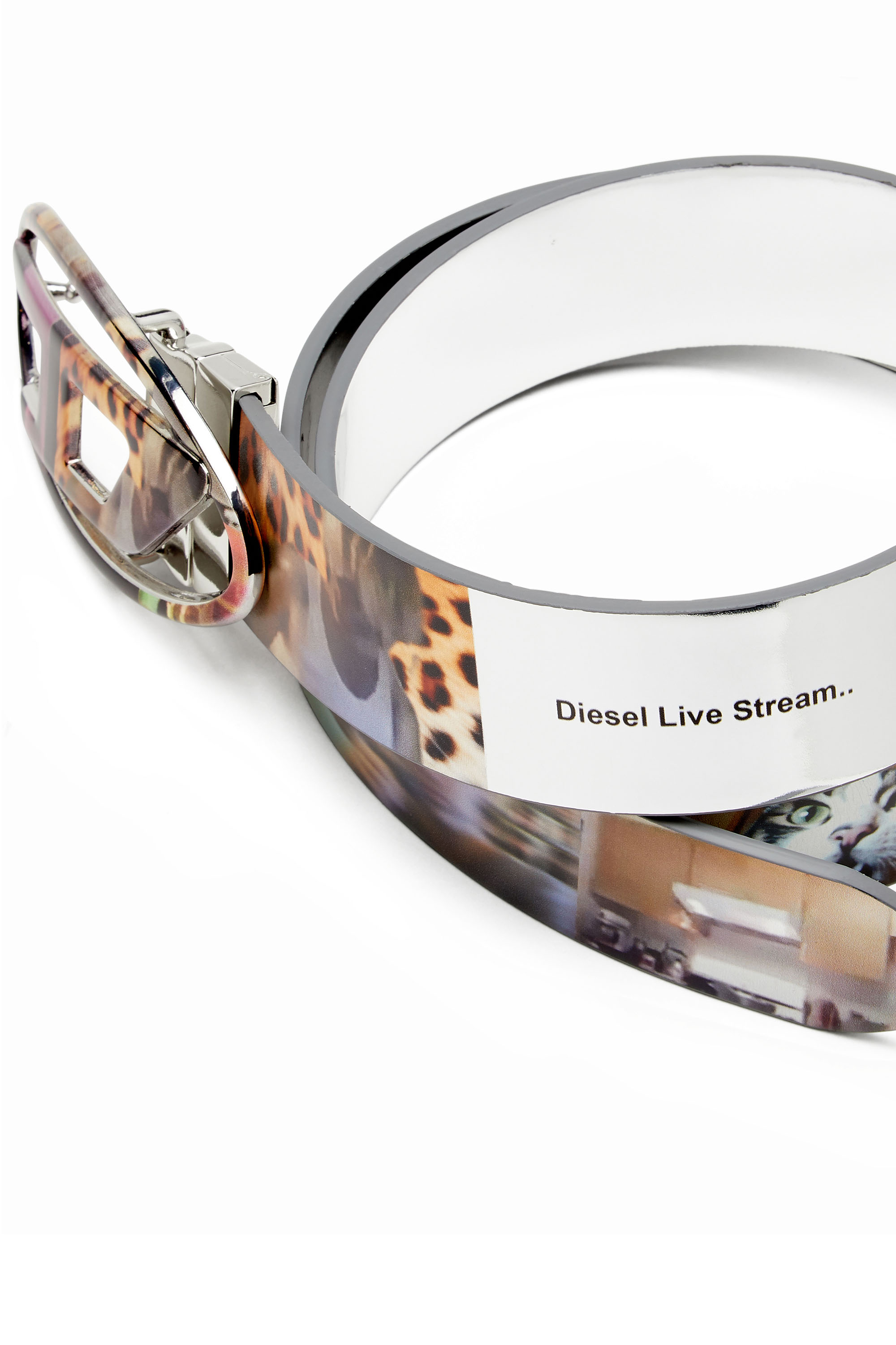 Diesel - B-1DR REV II, Unisex's Belt with Livestream print in マルチカラー - 3