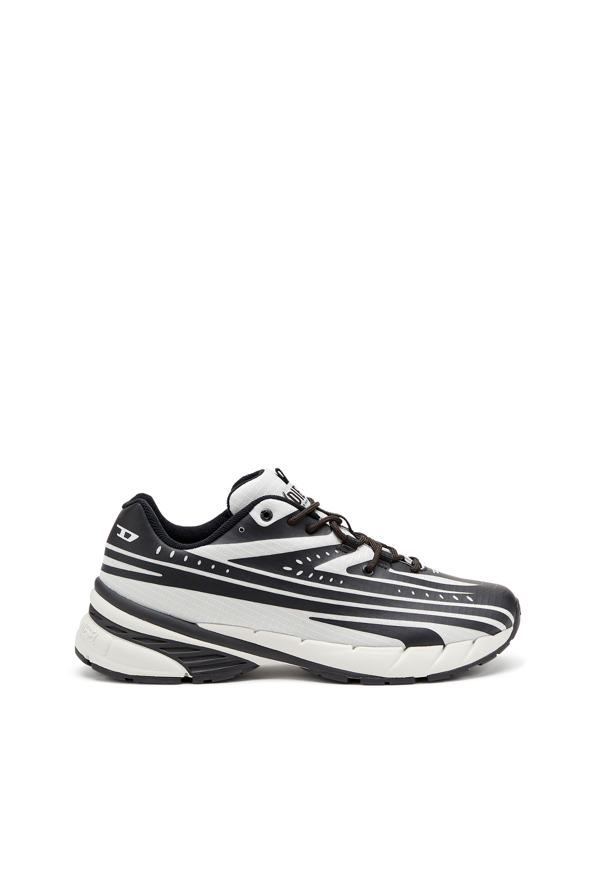 D-AIRSPEED LOW D-Airspeed Low-Striped sneakers in coated ripstop 