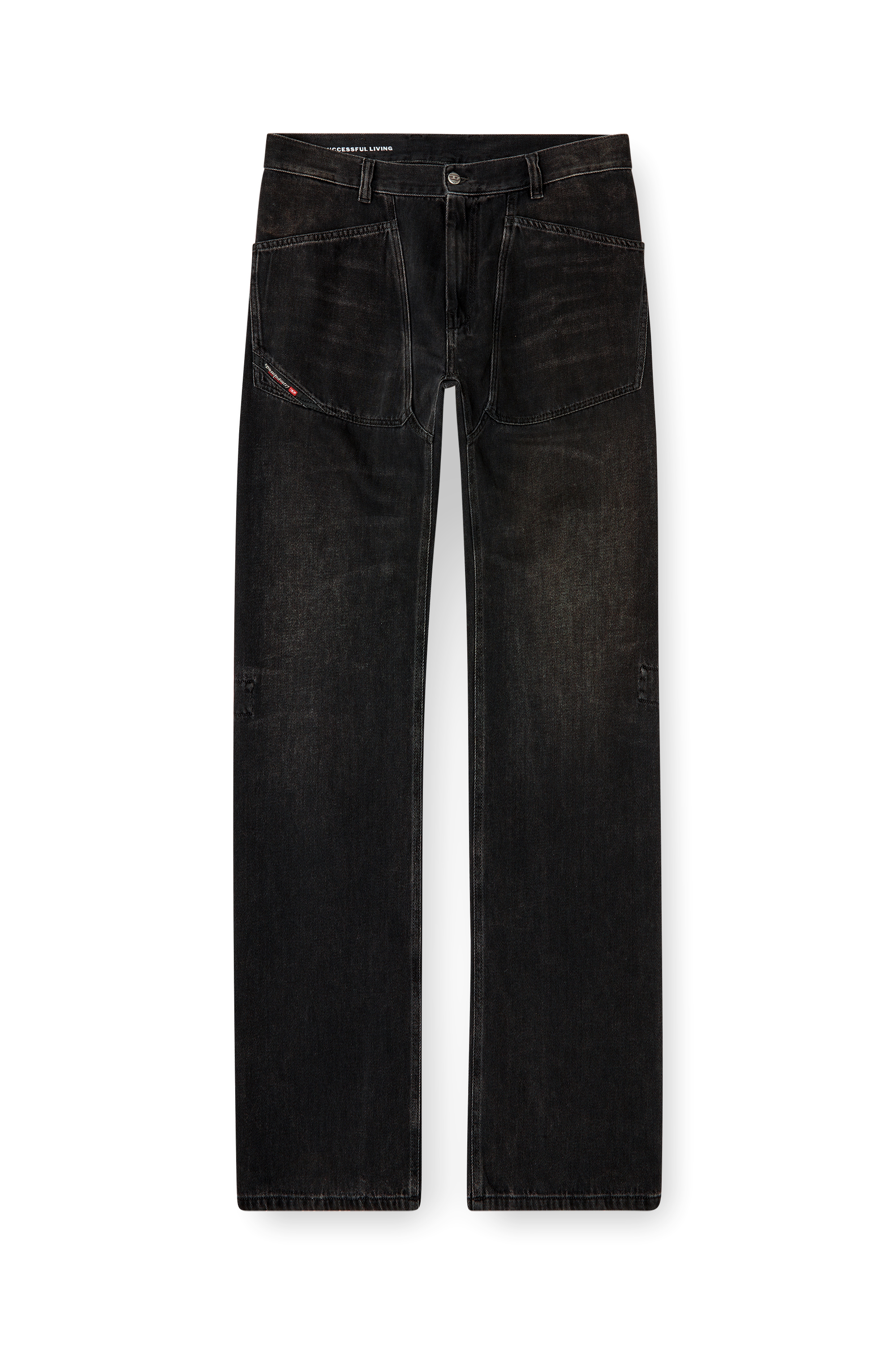 Diesel - Male's Relaxed Jeans D-Zeta 09J96, ブラック/ダークグレー - 3