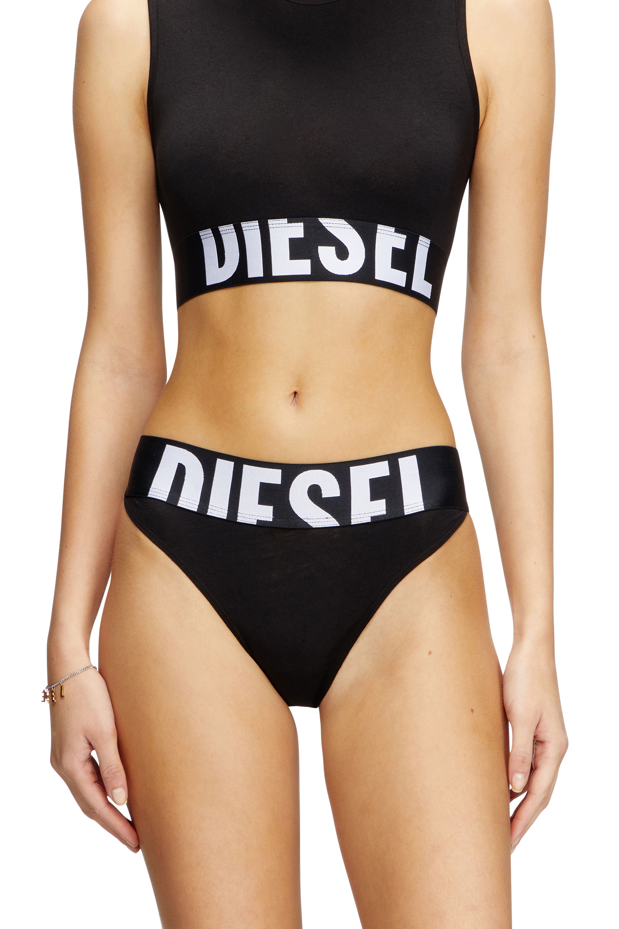 Diesel - LOLA-D-POP-3PACK, Female's Three-pack briefs with cut-off logo in ブラック - 2