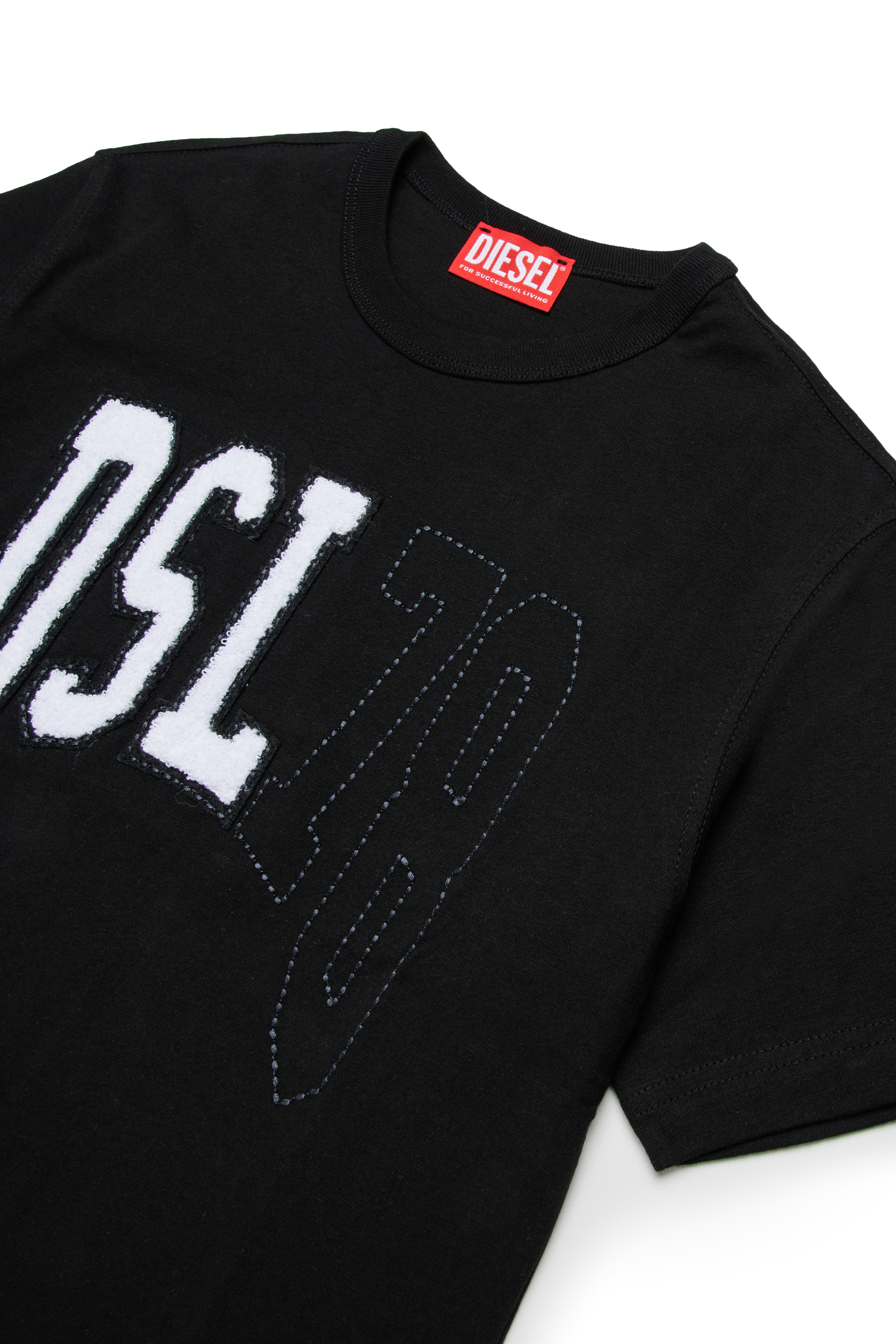 Diesel - TWASHN OVER, Male's T-shirt with collegiate DSL78 logo in ブラック - 3