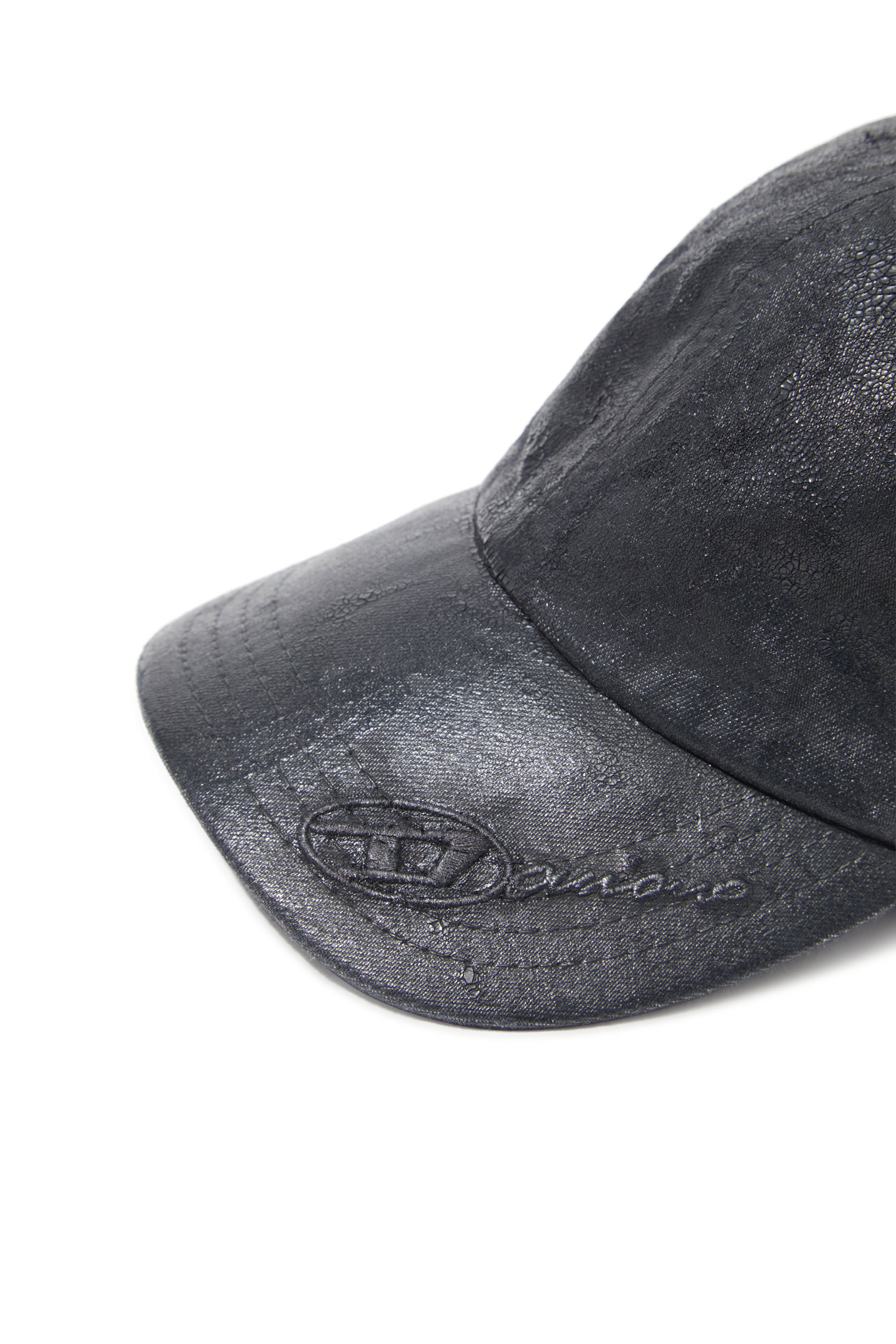 Diesel - C-CAP-CTD-DD, Unisex's Baseball cap in coated denim in ブラック - 3