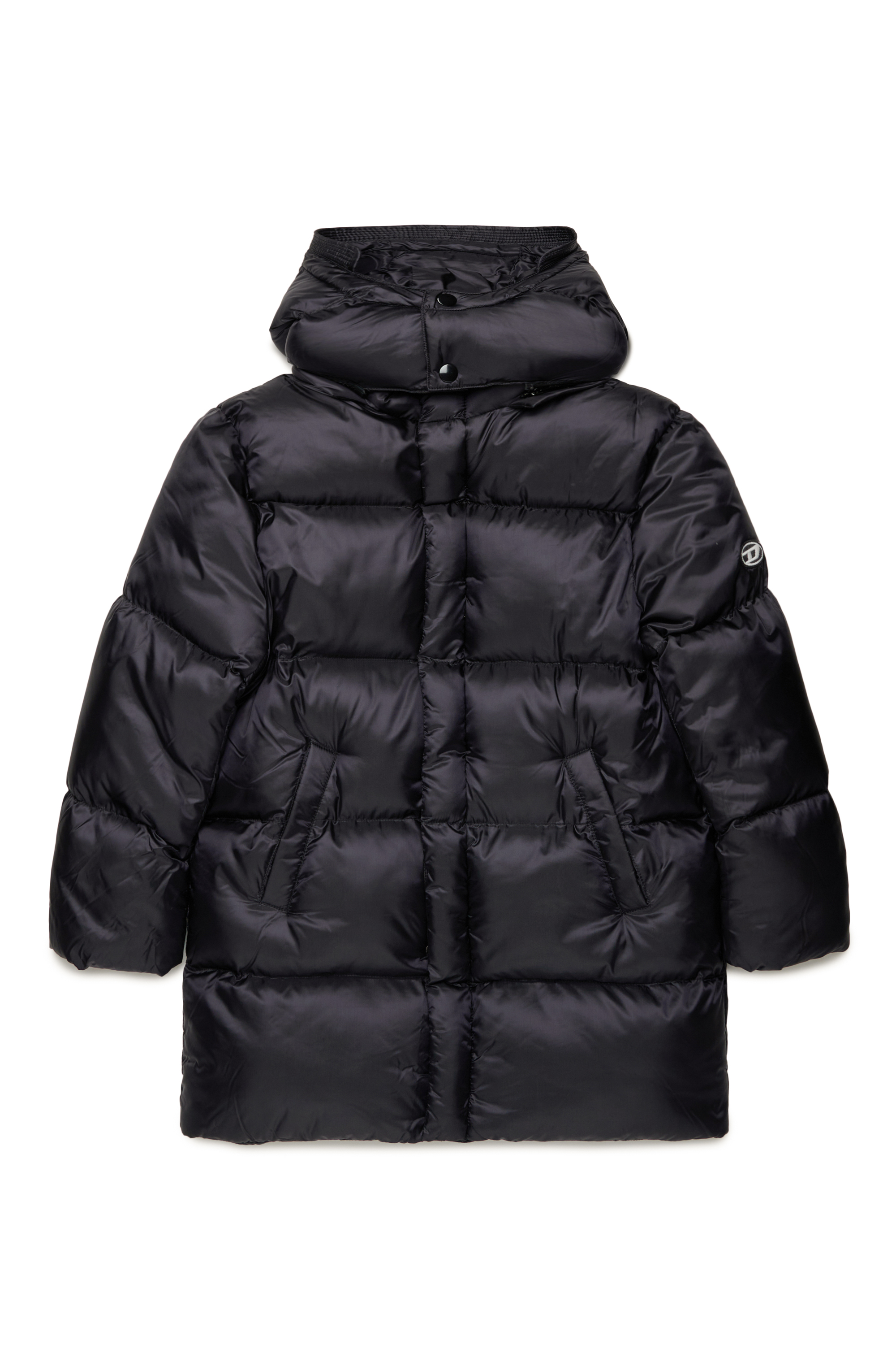 Diesel - JWROLFYSMON, Unisex's Puffer jacket with Oval D patch in ブラック - 1