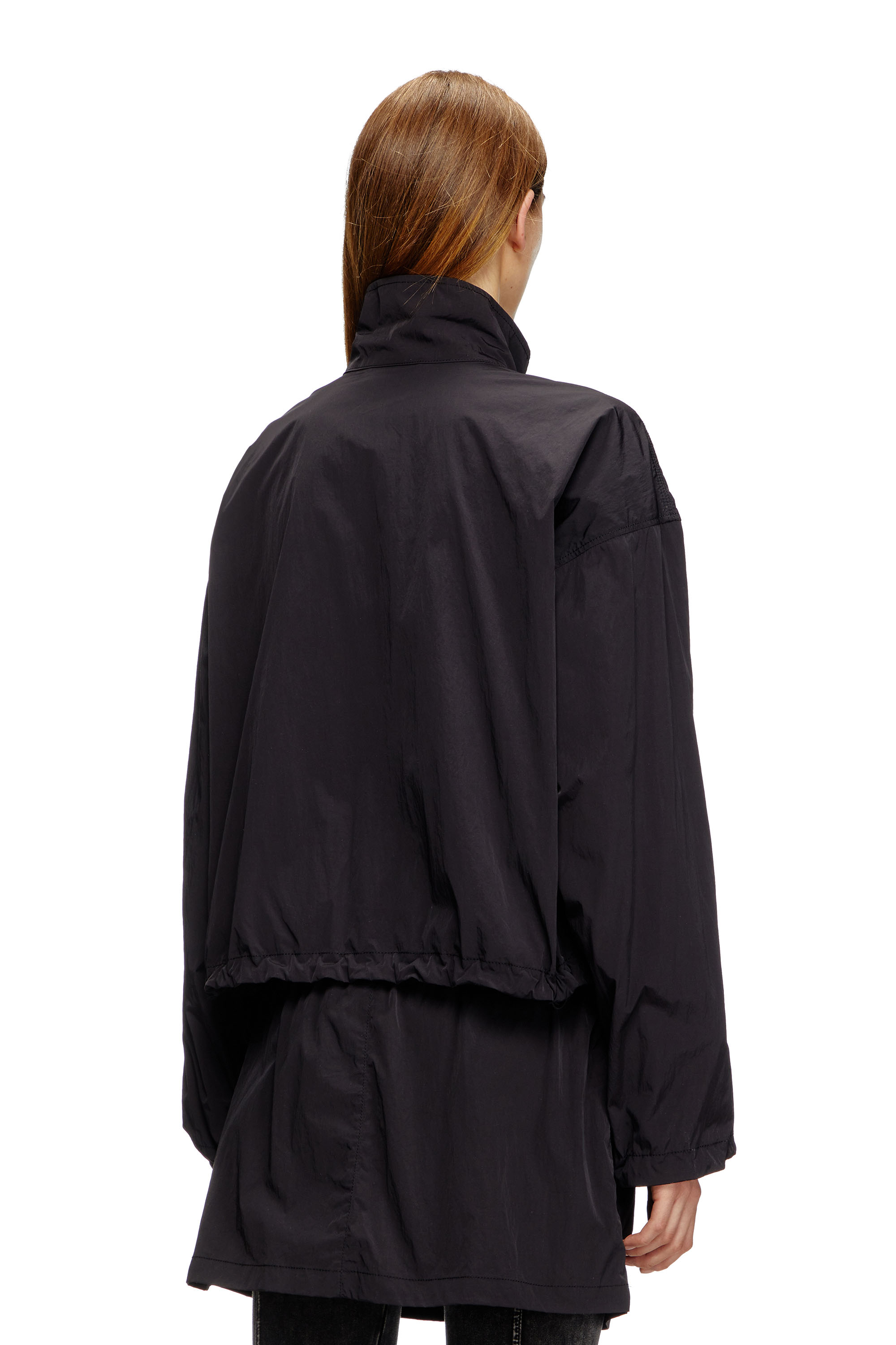 Diesel - G-LEAM, Female's Windbreaker in compact nylon in ブラック - 4