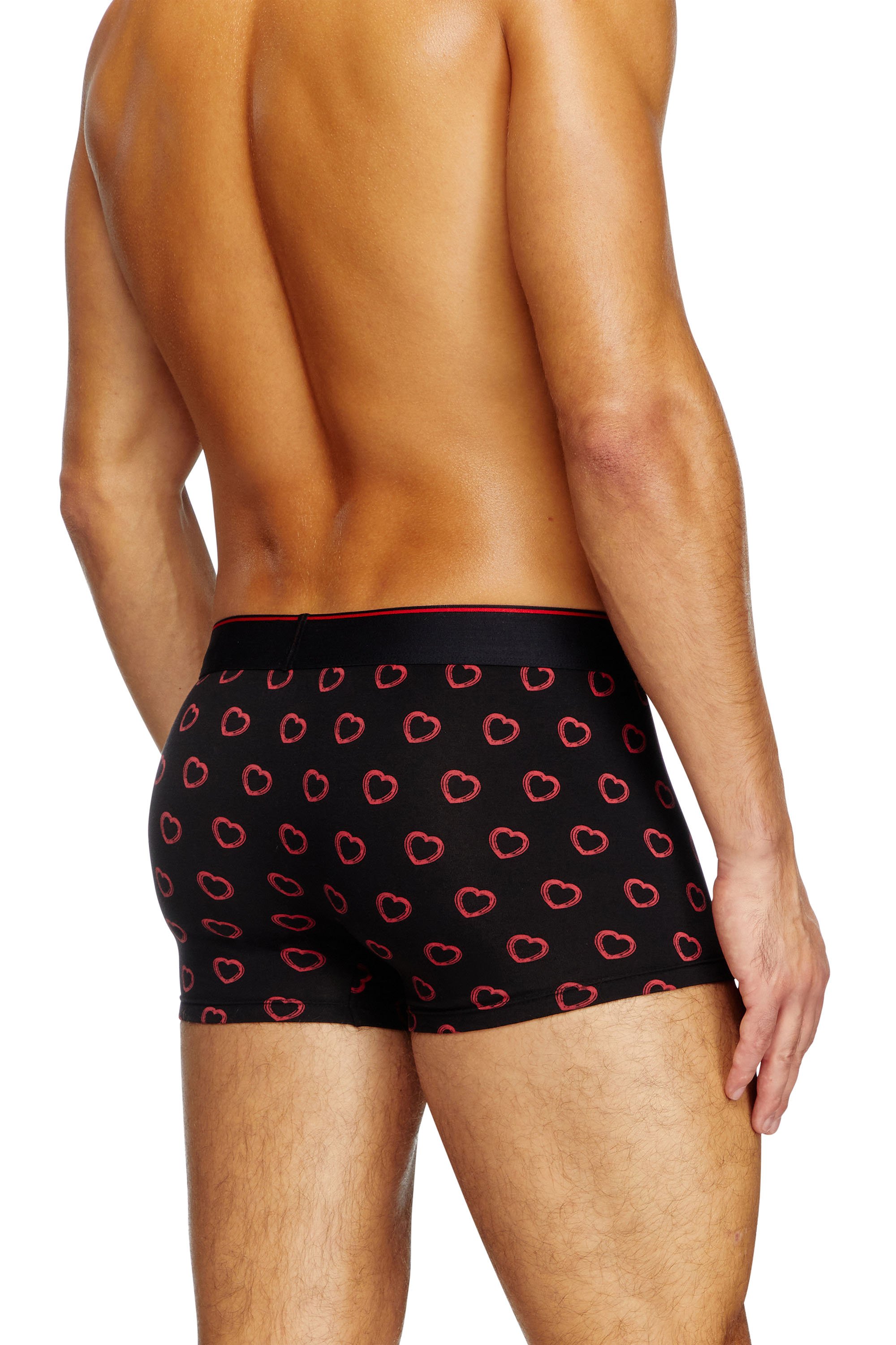 Diesel - DAMIEN-GFT-3PACK, Male's Three-pack boxer briefs with heart motif in レッド/ブラック - 4