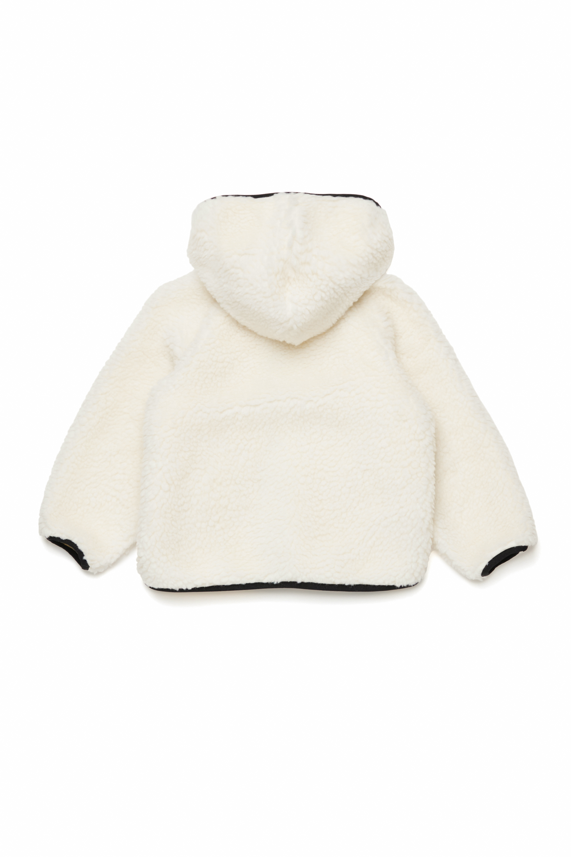 Diesel - JPOLAB, Unisex's Hooded teddy jacket with Oval D patch in ホワイト - 2