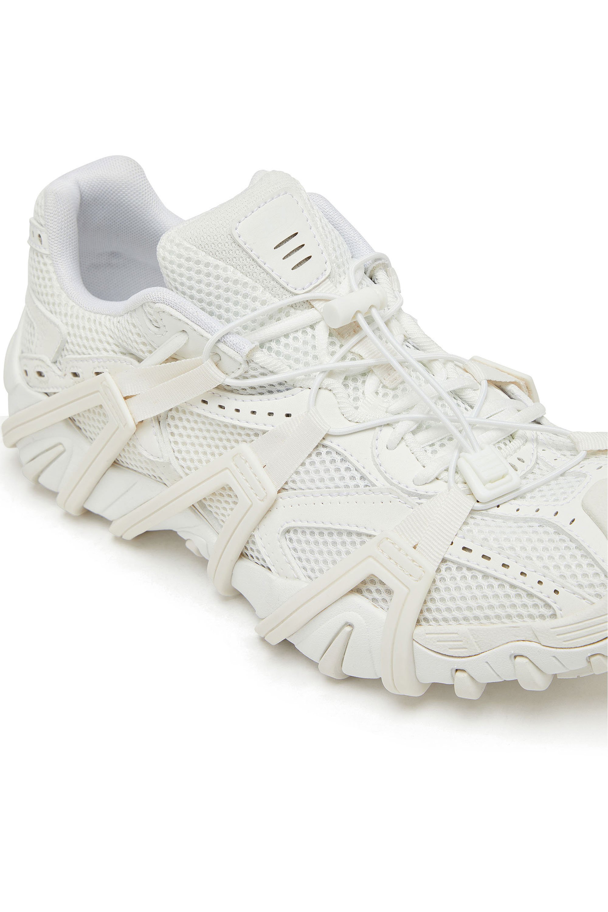 Diesel - S-PROTOTYPE CR LACE X, Male's S-Prototype Cr-Mesh and PU sneakers with double lacing in ホワイト - 6