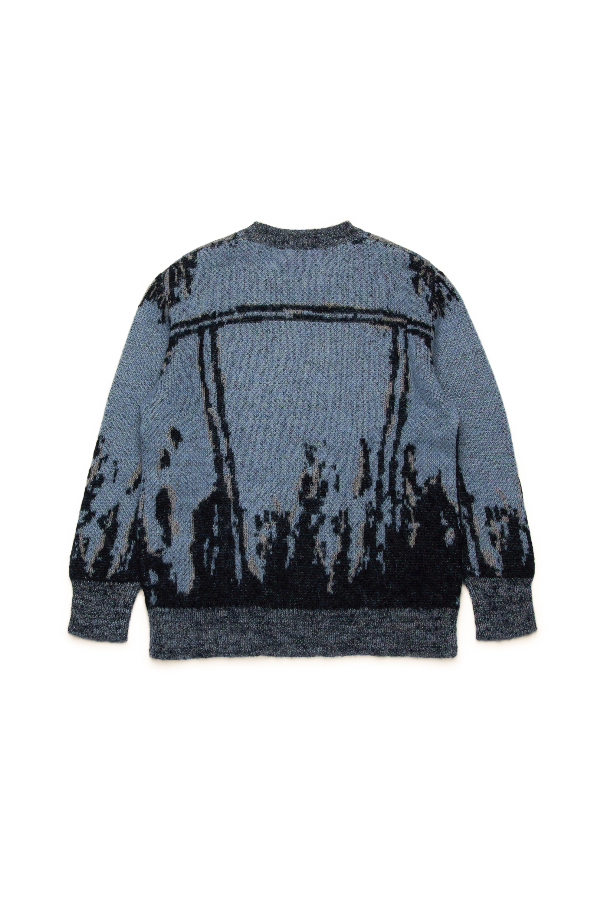 Diesel - KPATMOS OVER, Male's Jumper with trompe l'oeil effect in ブルー/ブラック - 2