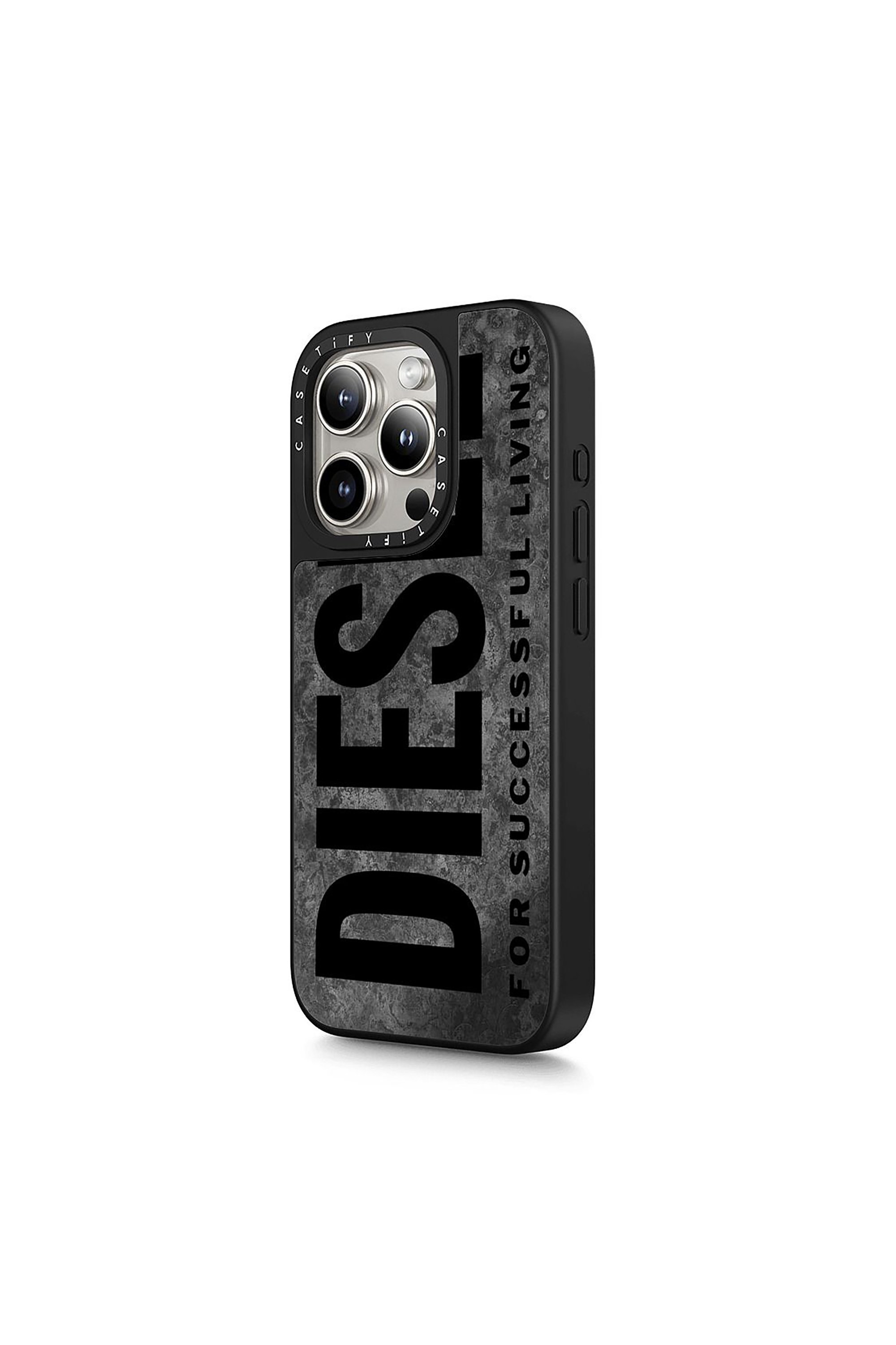 Diesel - 60320 CASETIFY MOULDED CASE, Unisex's IPHONE 15 PRO in グレー/ブラック - 2