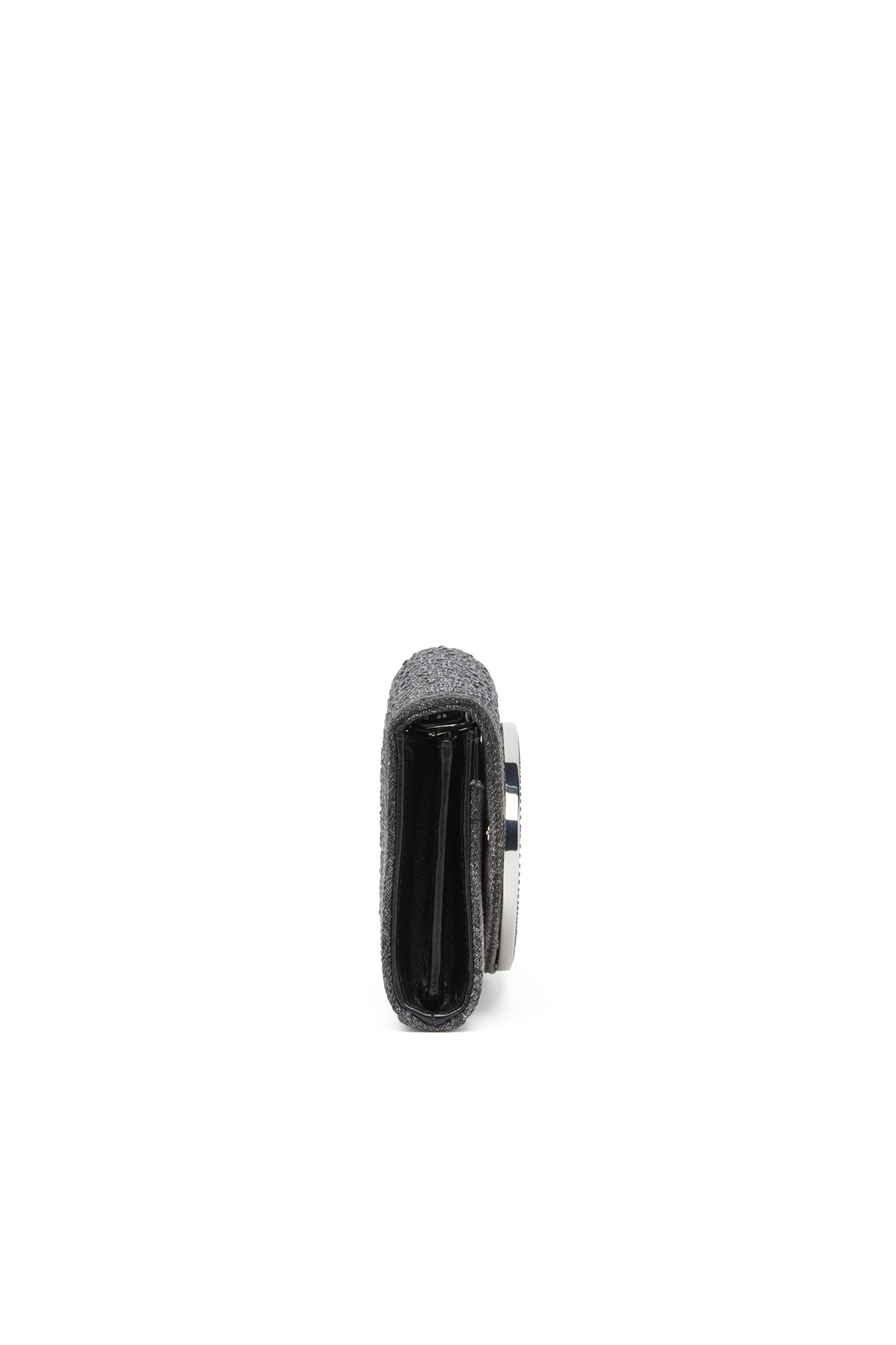 Diesel - 1DR WALLET STRAP, Female Wallet purse in crystal denim in ブラック - Image 3