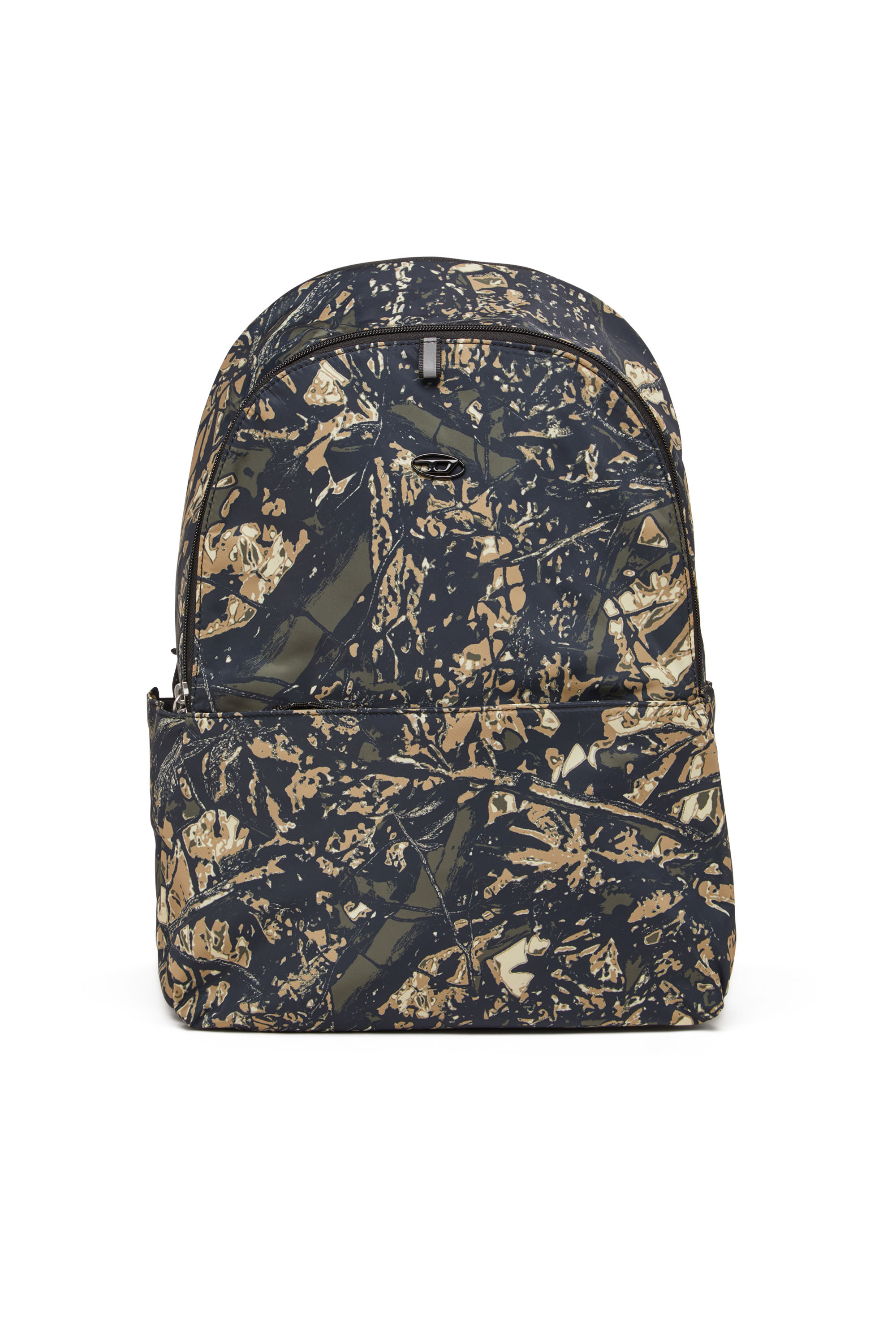 Diesel - D-PACK BACKPACK X, Male's Backpack in camo-print fabric in ミリタリーグリーン - 1