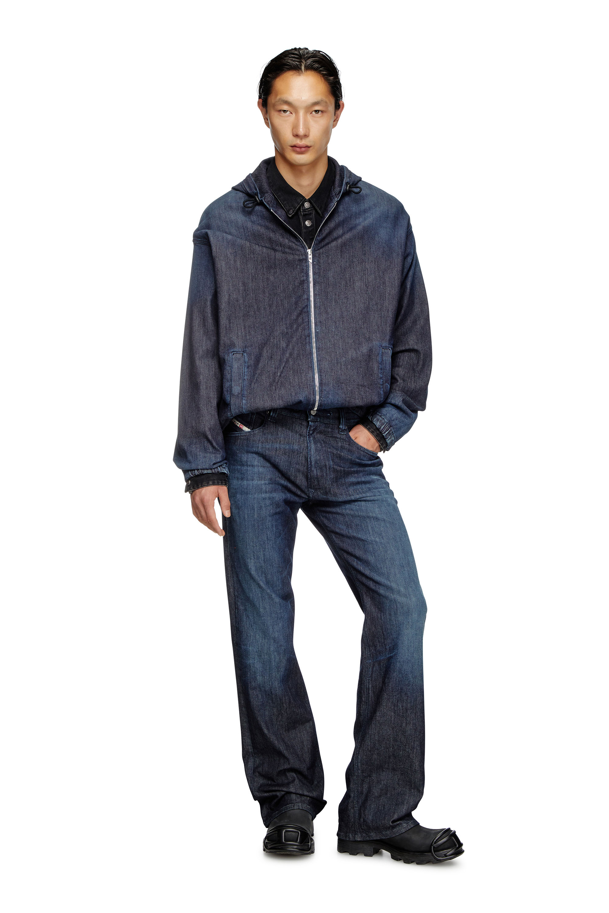 Diesel - D-WYNNY JOGG, Male's Hooded JoggJeans jacket in ダークブルー - 2