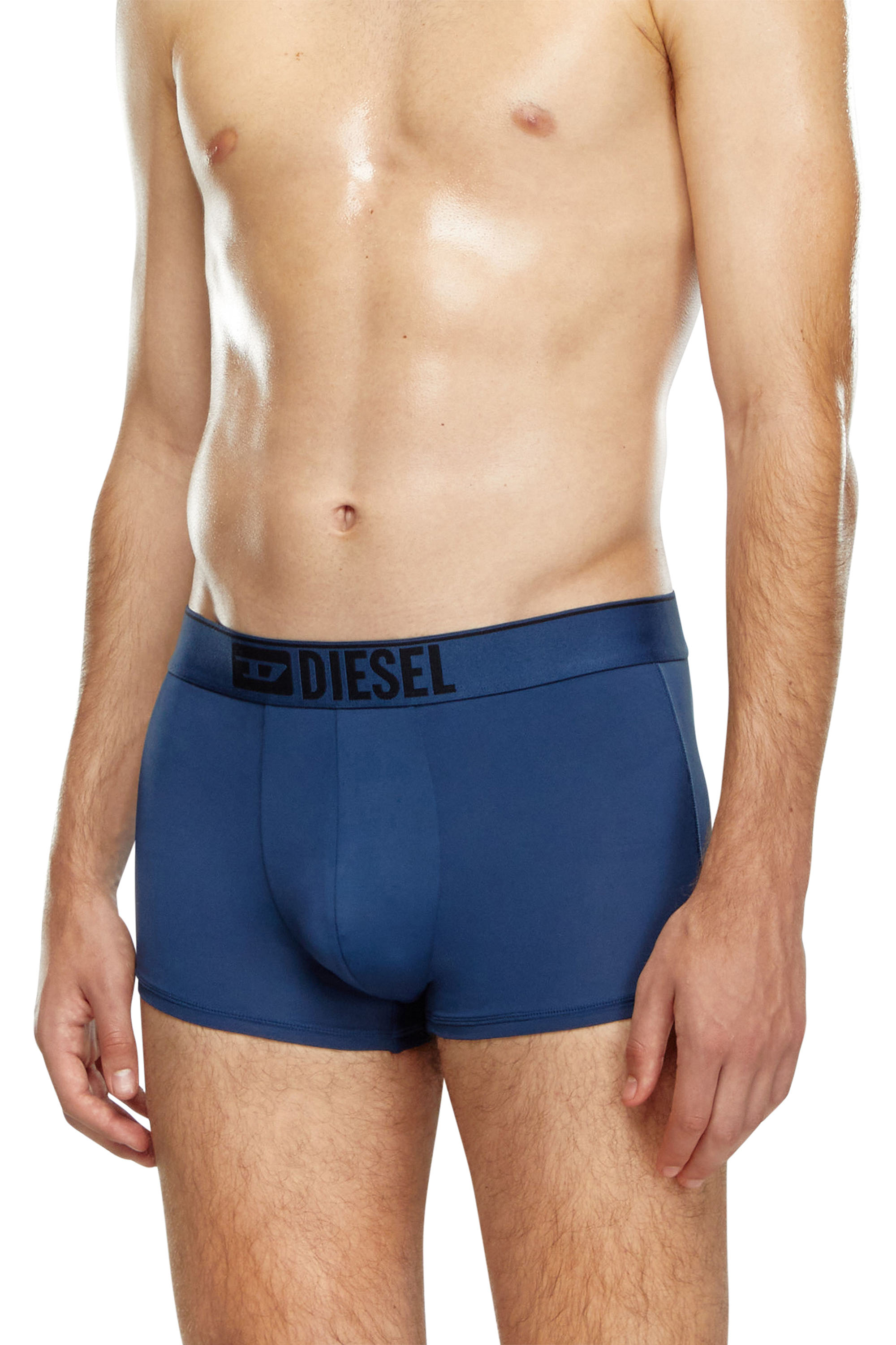 Diesel - UMBX-DAMIEN-CUT, Male's Microfibre boxer briefs with logo waist in ブルー - 1