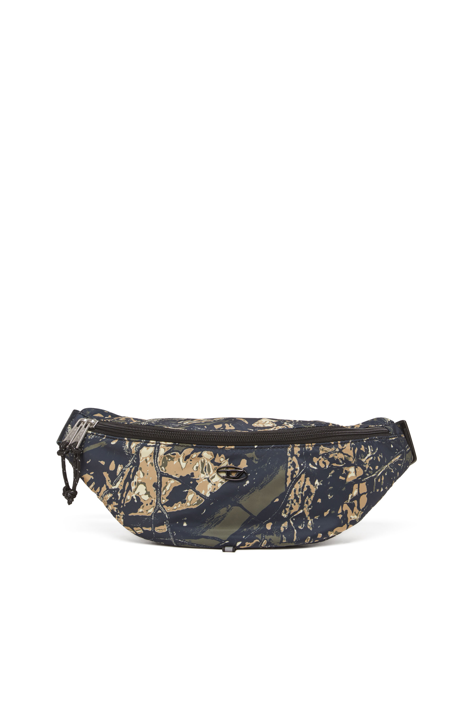 Diesel - D-PACK BELTBAG X, Male's Belt bag in camo-print fabric in ミリタリーグリーン - 1