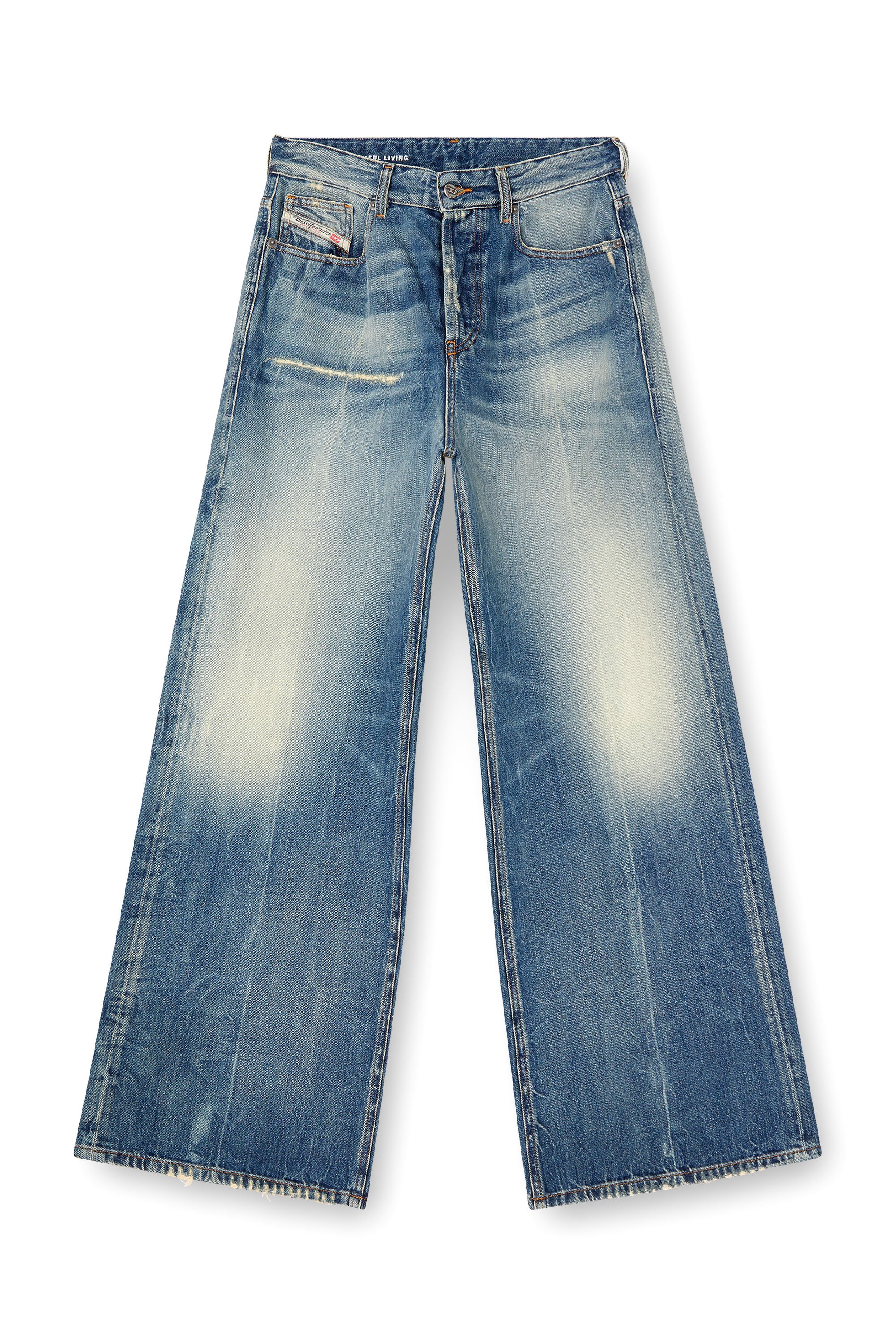 Diesel - Female's Relaxed Jeans 1996 D-Sire 09L47, ミディアムブルー - 3