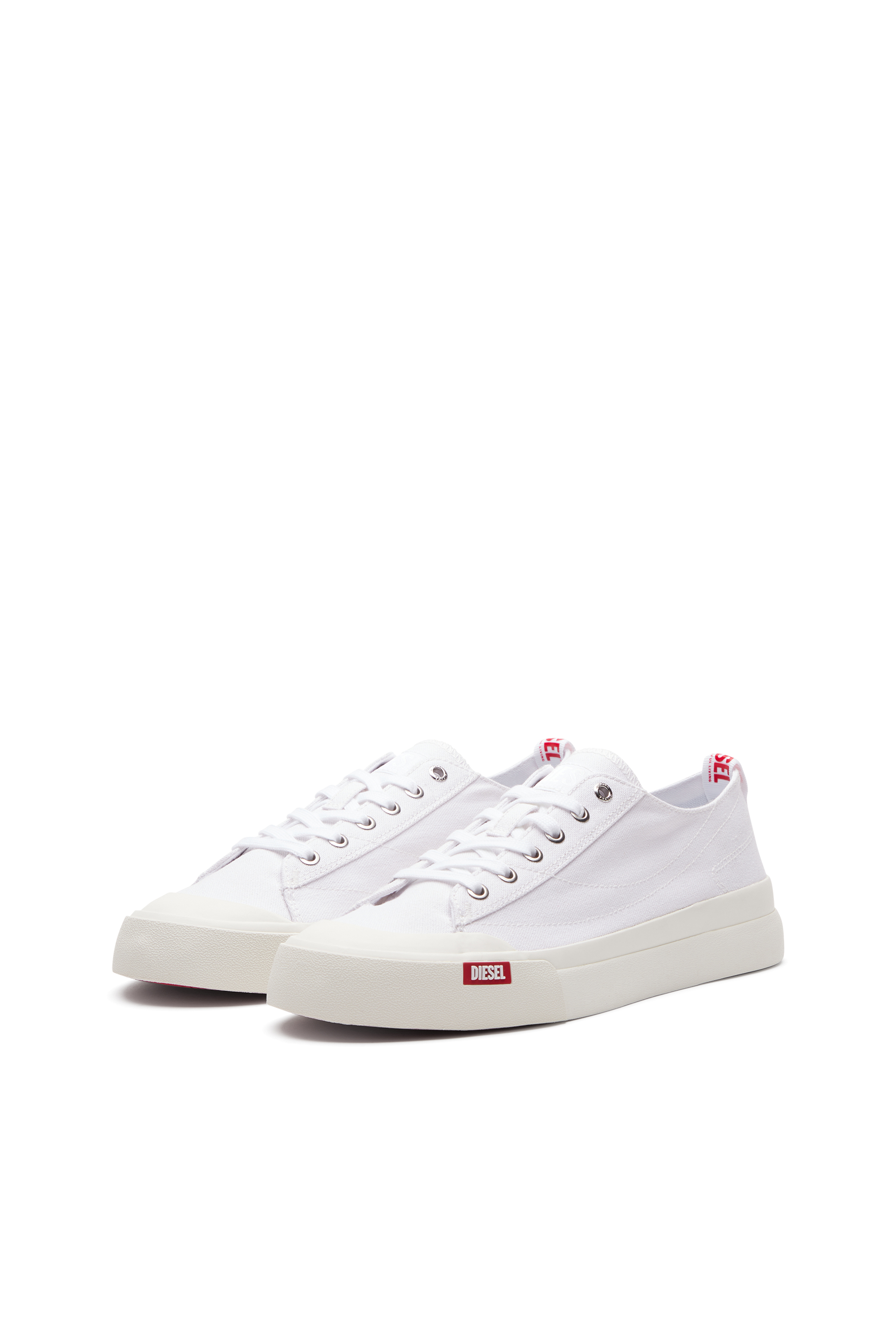 Diesel - S-ATHOS LOW, Male's S-Athos Low-Canvas sneakers in ホワイト - 8