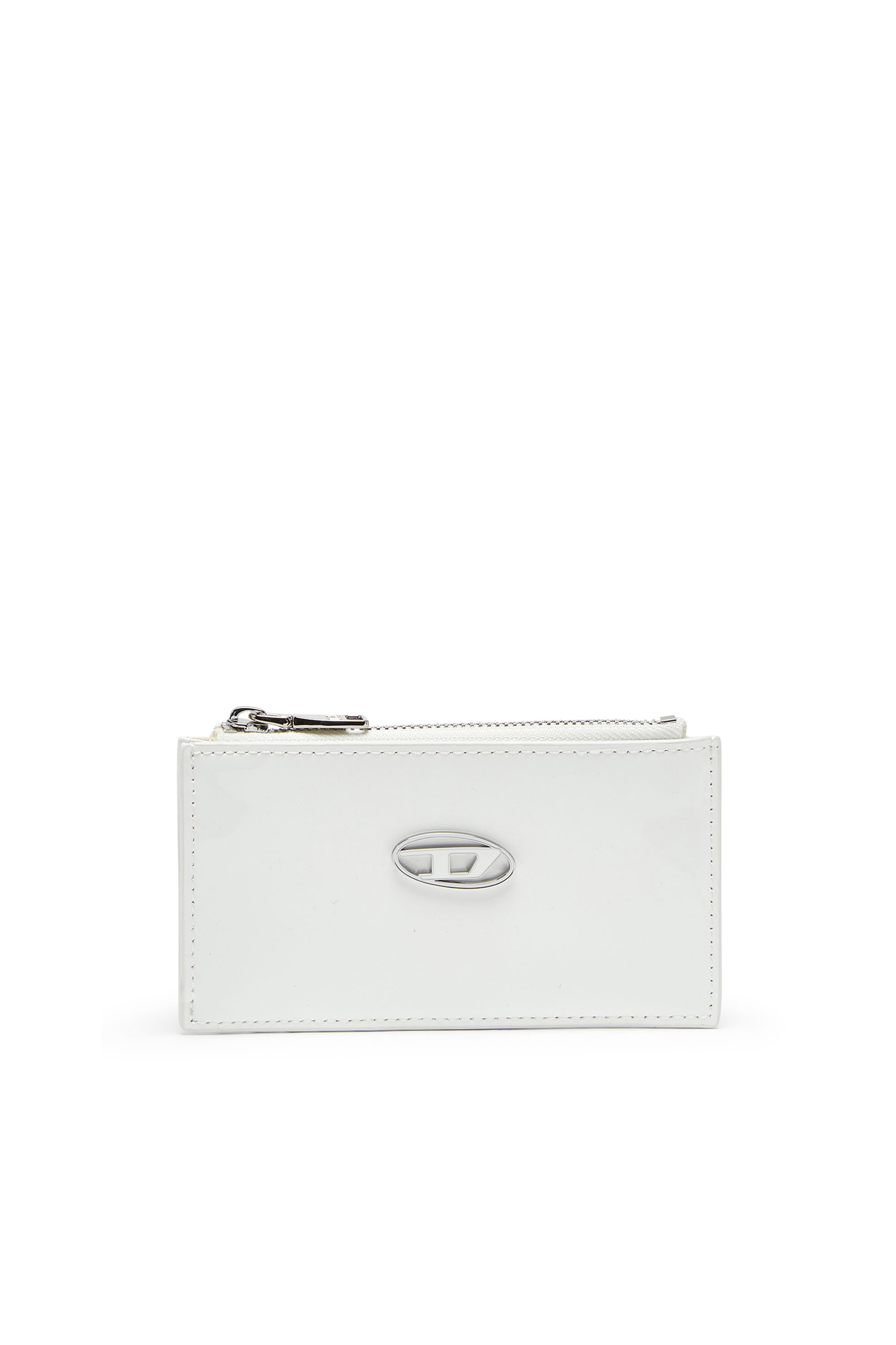 Diesel - PLAY CARD HOLDER III, Female Card holder in glossy leather in ホワイト - Image 1