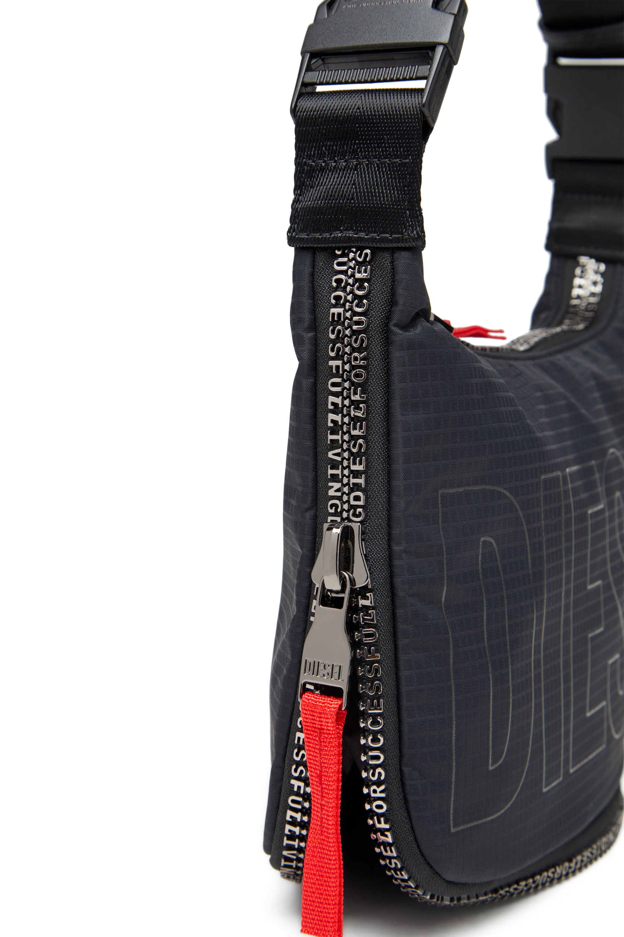 Diesel - ZIP-D SHOULDER BAG X, Unisex's Zip-D X-Expandable utilitarian shoulder bag in ブラック - 5