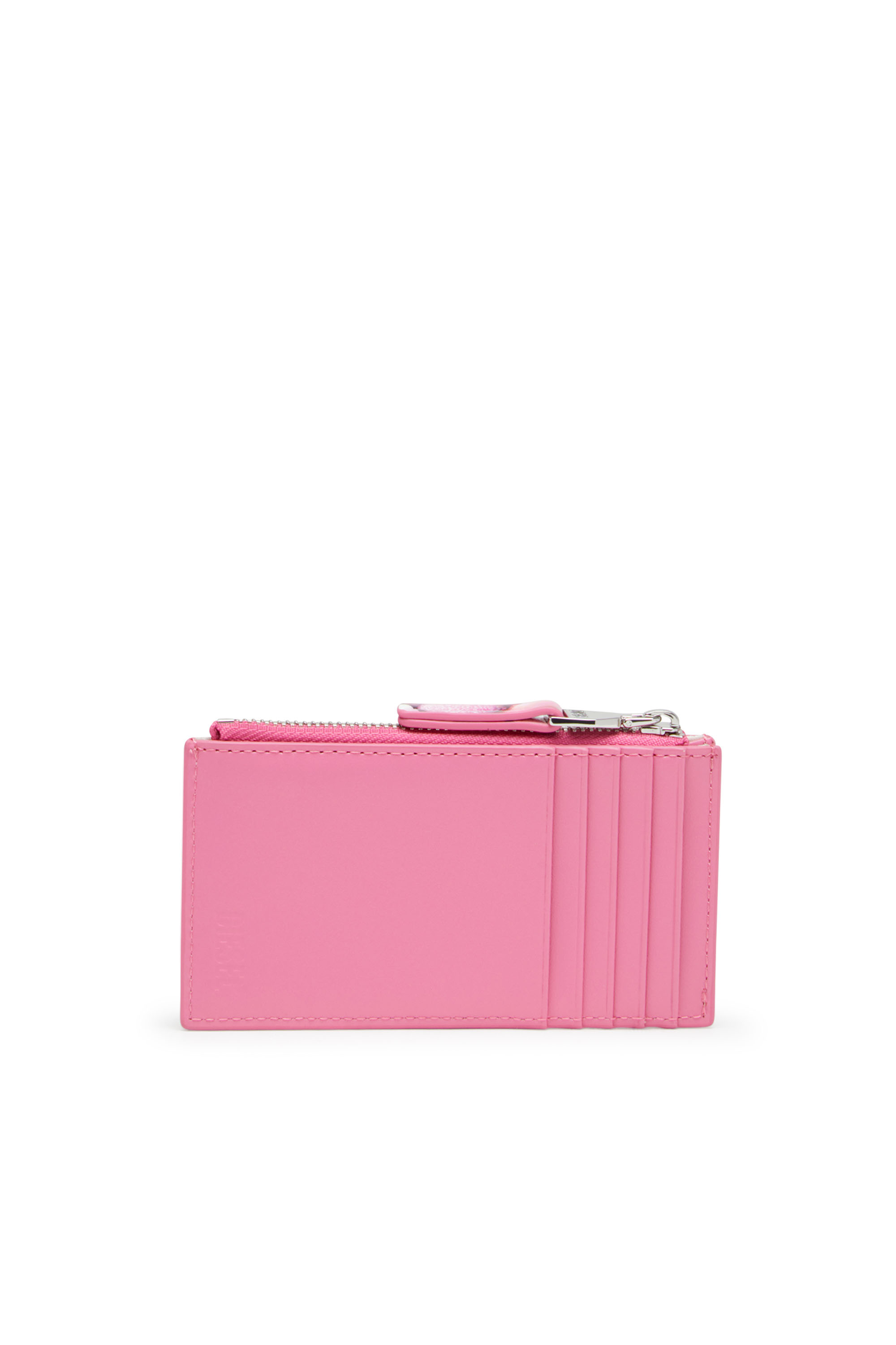 Diesel - PLAY CARD HOLDER III, Female's Card holder in printed glossy PU in ピンク / ホワイト - 2