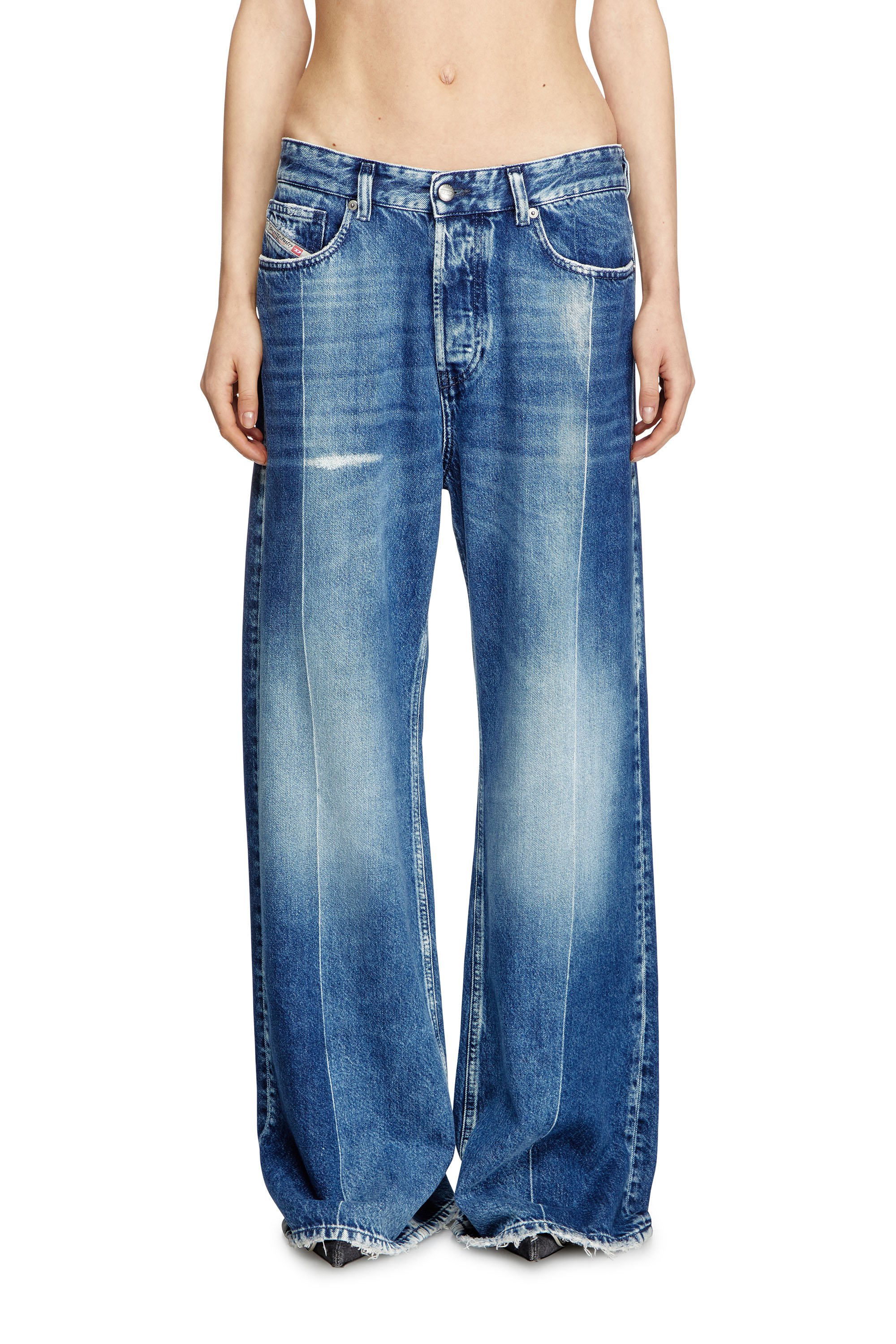 Diesel - Female's Relaxed Jeans 1996 D-Sire 09L48, ミディアムブルー - 1